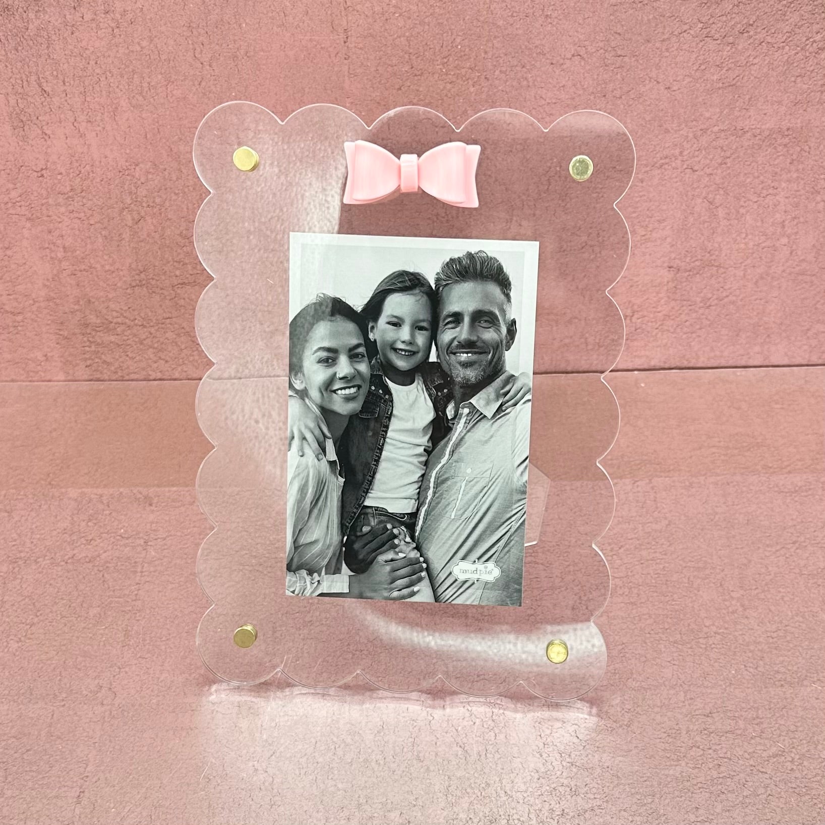Acrylic Scalloped Bow Frame
