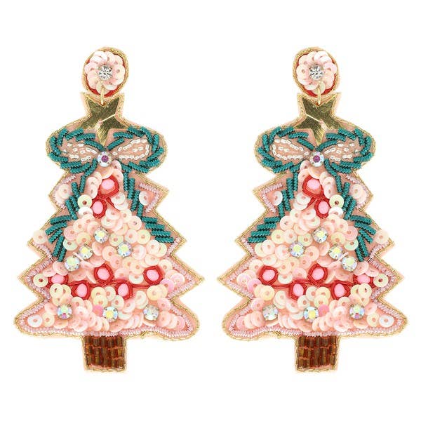 Christmas Tree Sequins Earrings