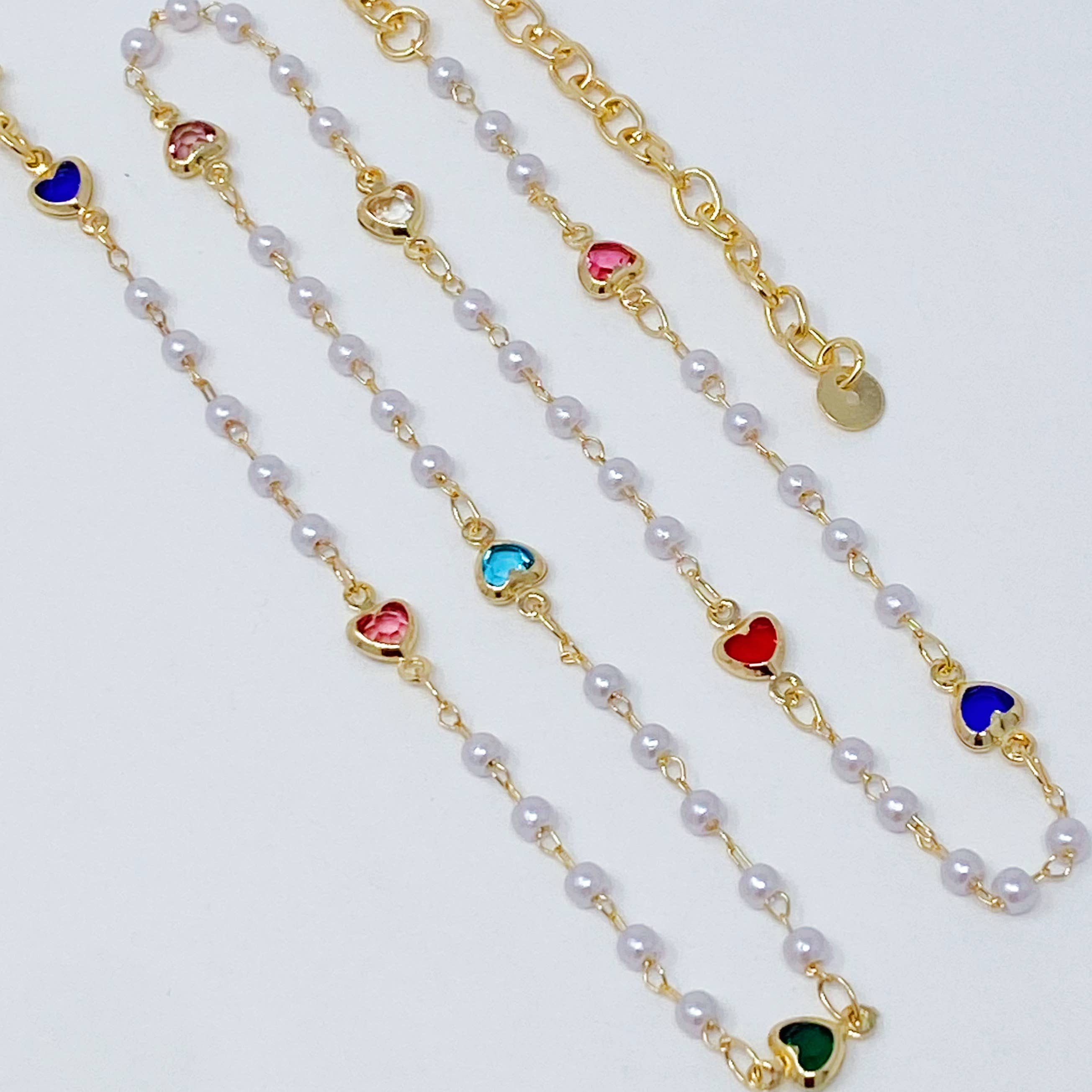 Mini Heart Pearl Necklace