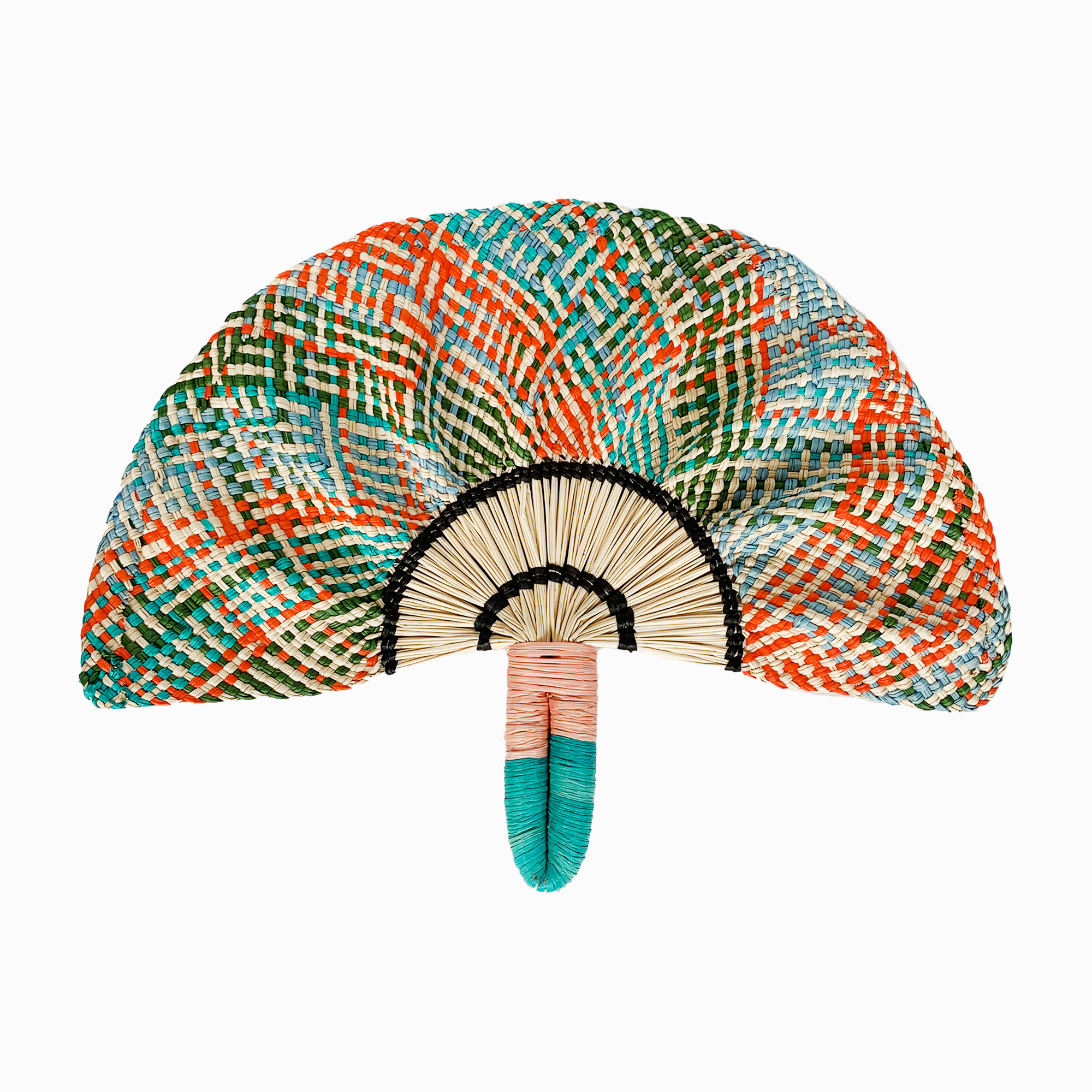Toquilla Frilly Hand Fan Multicolor