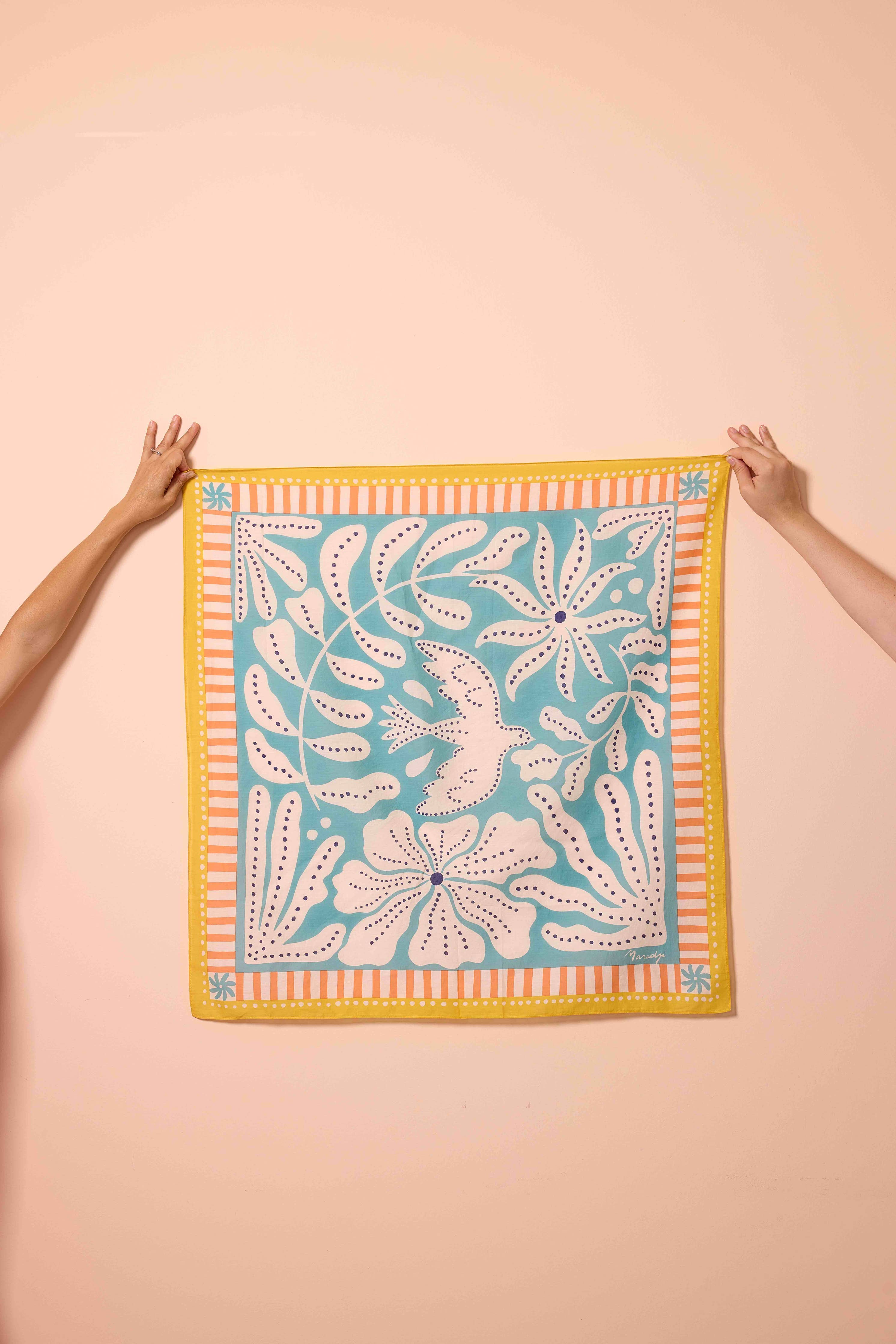 Liberty Blue Cotton Scarf