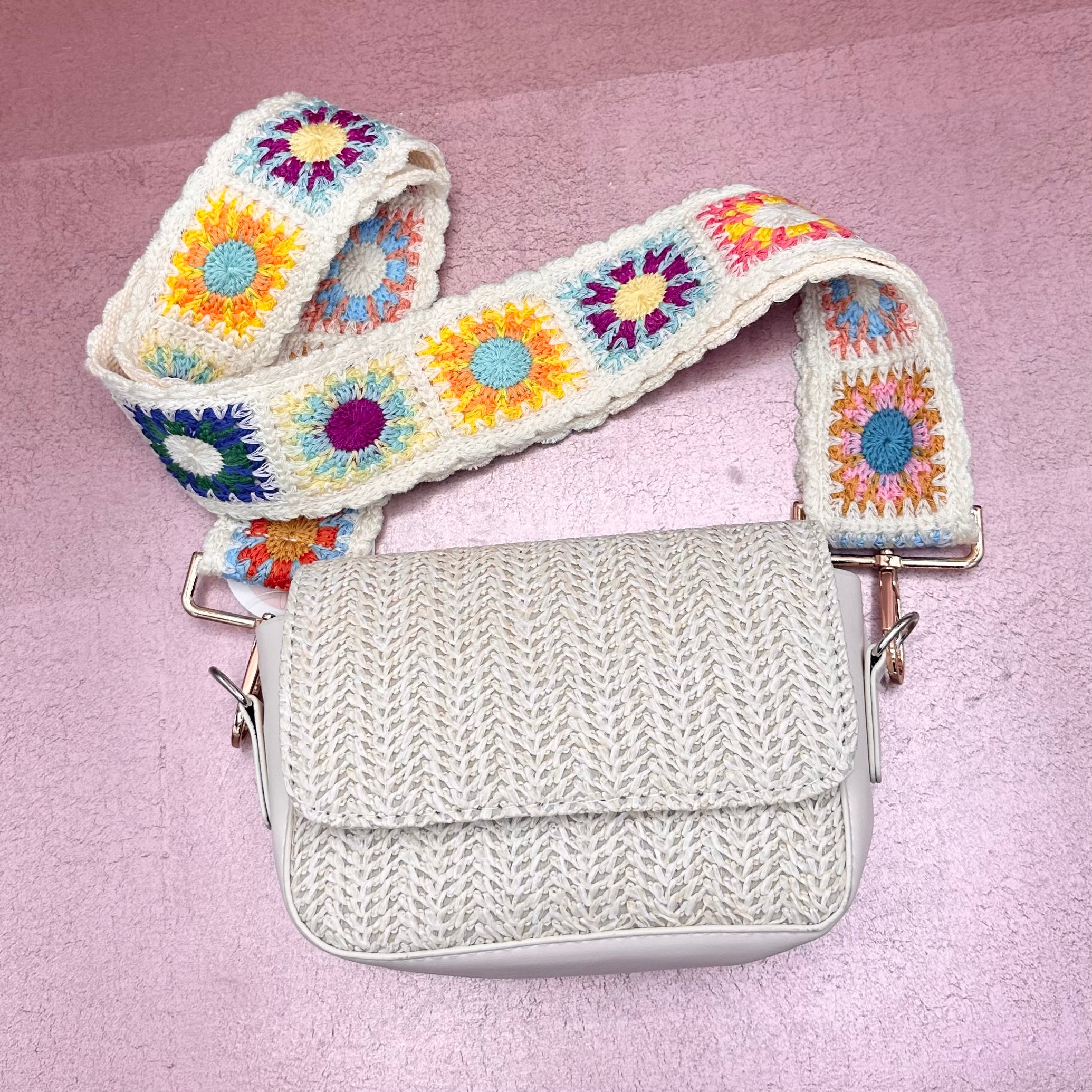 Straw Crossbody Pouch
