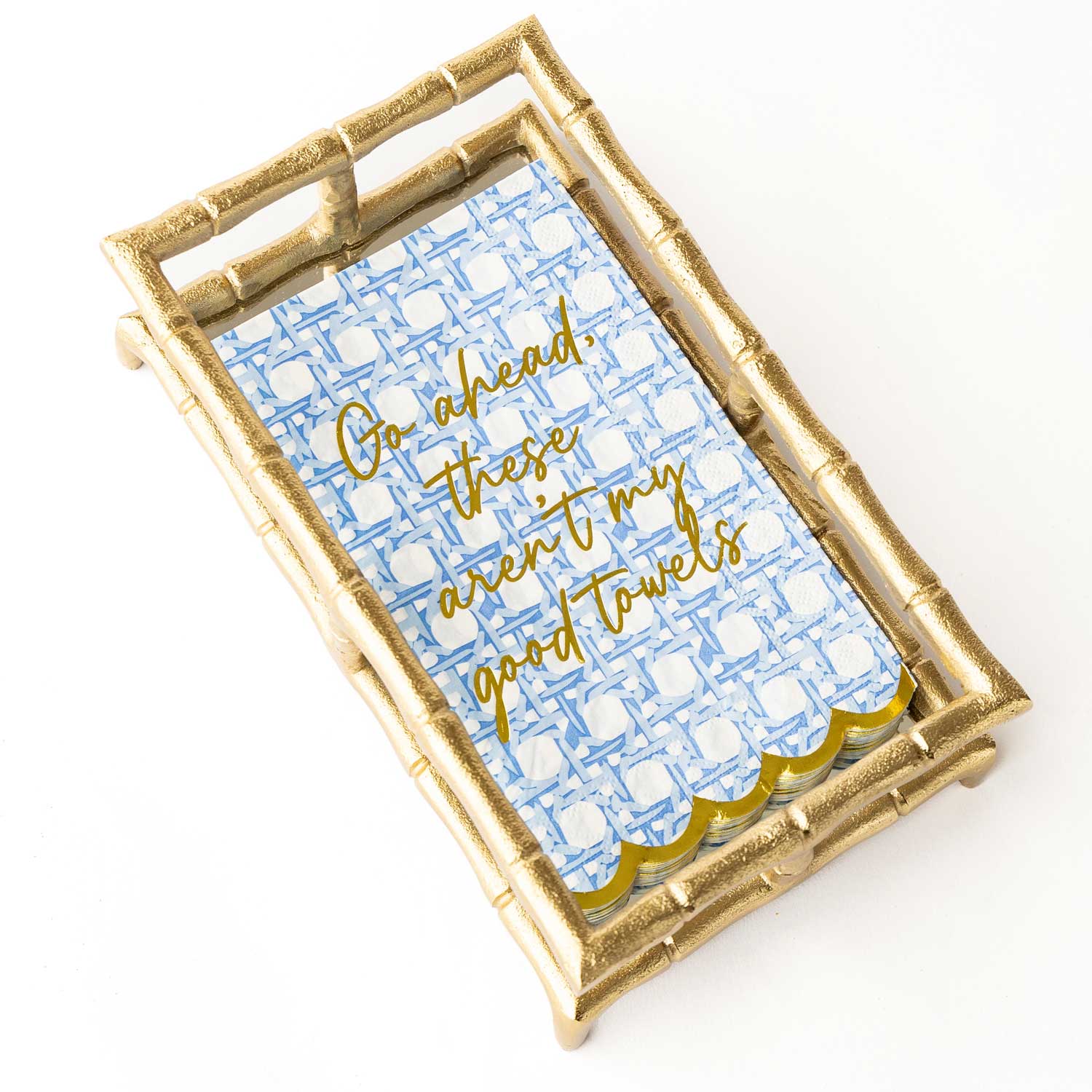 Blue Cane Paper Guest Towels