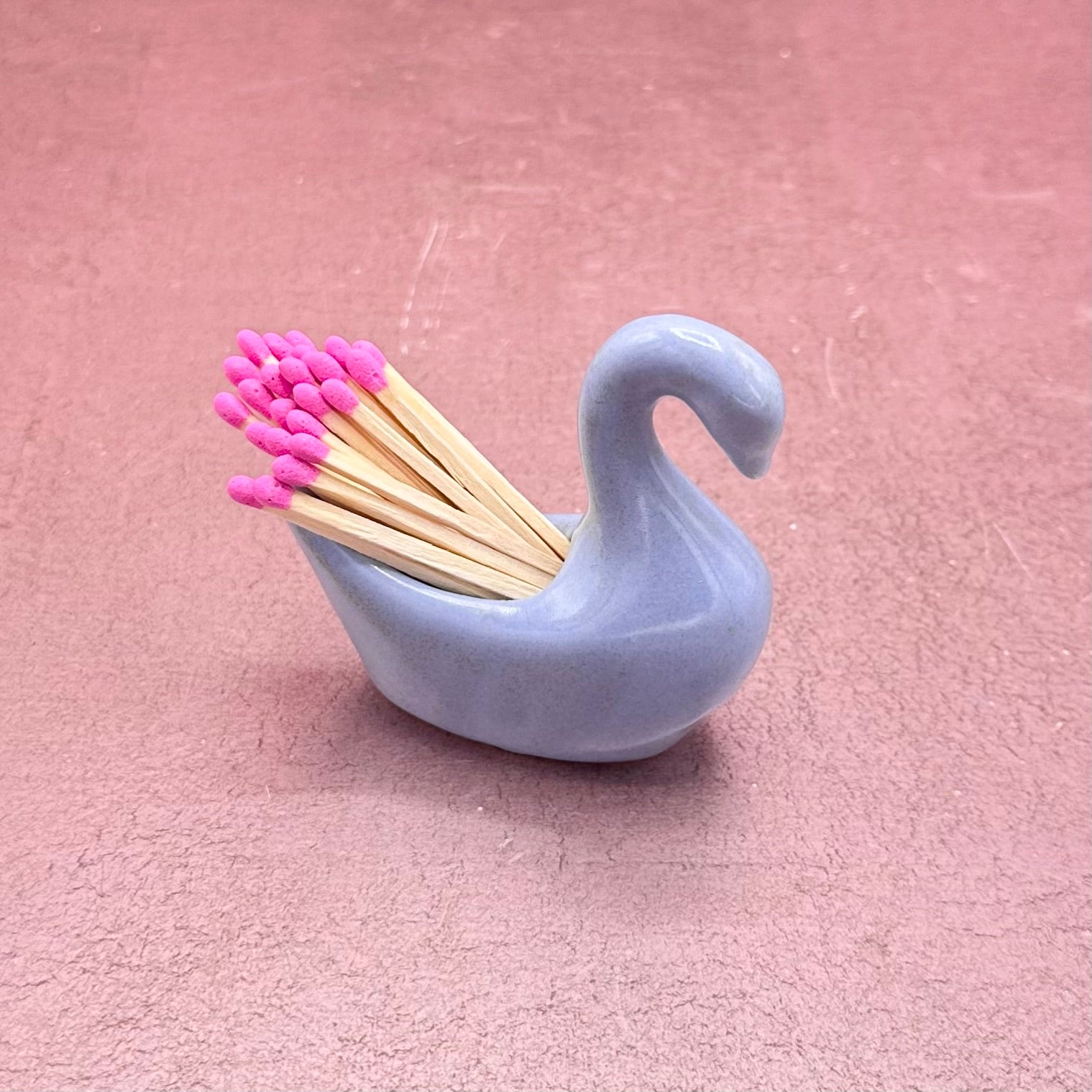 Small Vintage Blue Swan Matchstriker