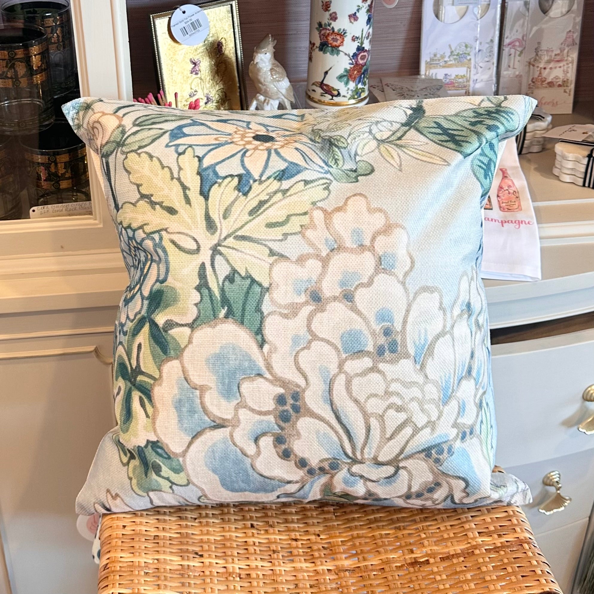 Blue Peony Garden Pillow Covers