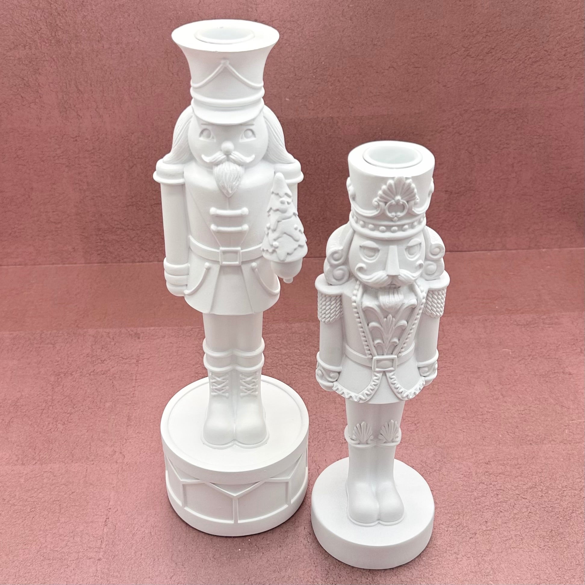 Nutcracker Taper Holder Matte White