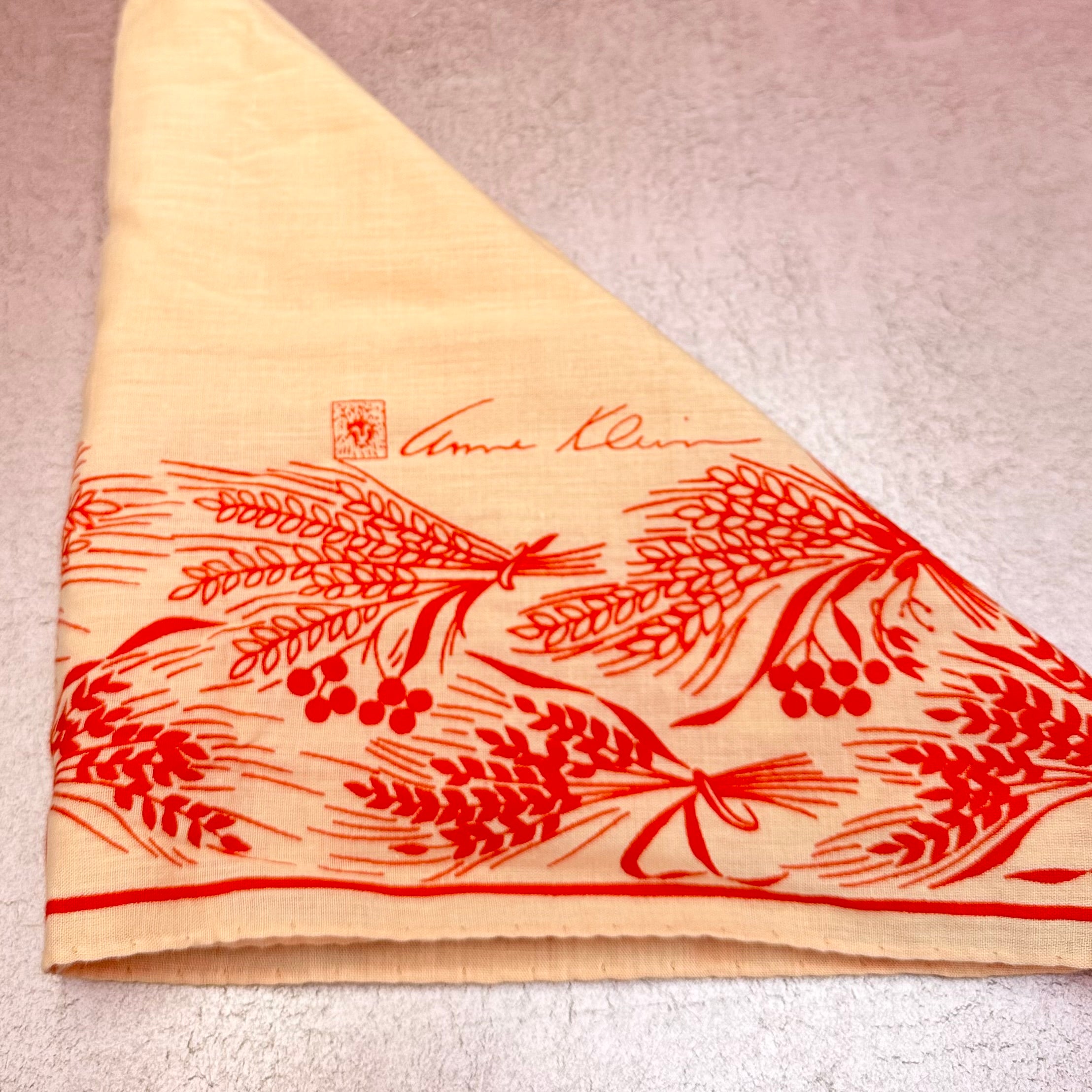 Vintage Peach & Red Bandana