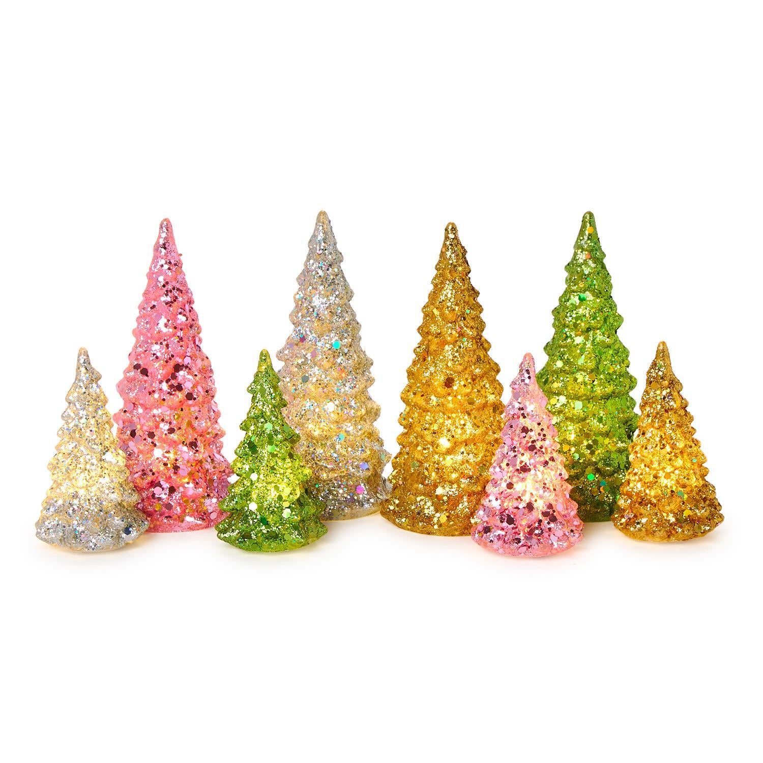 Mini Glitter Light Up Trees