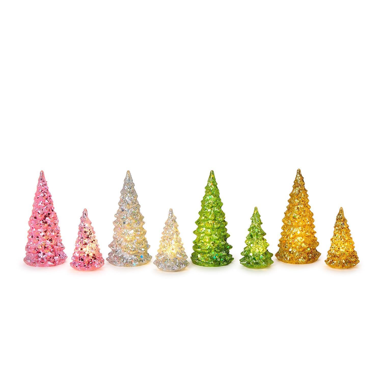 Mini Glitter Light Up Trees