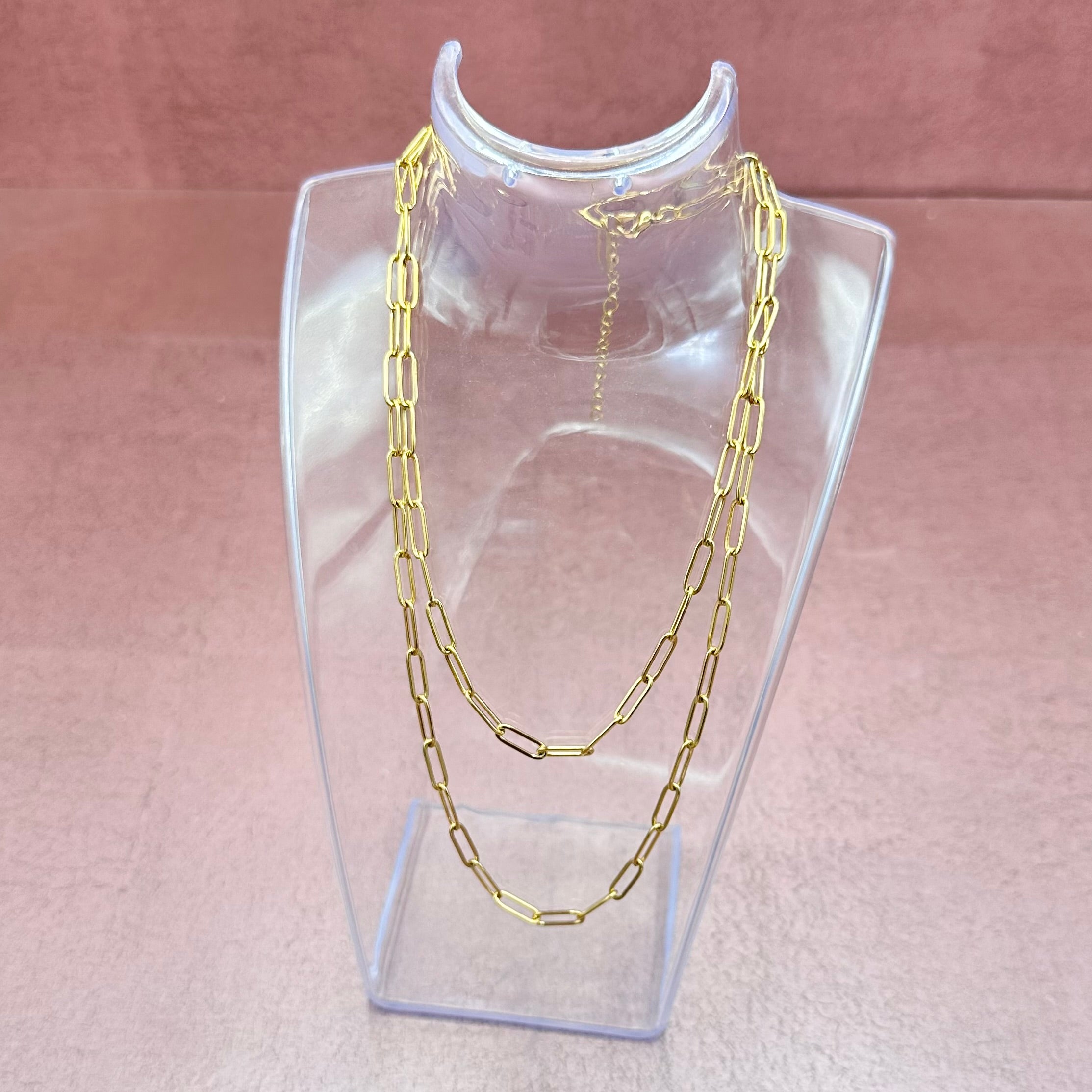 Gold Paperclip Necklace