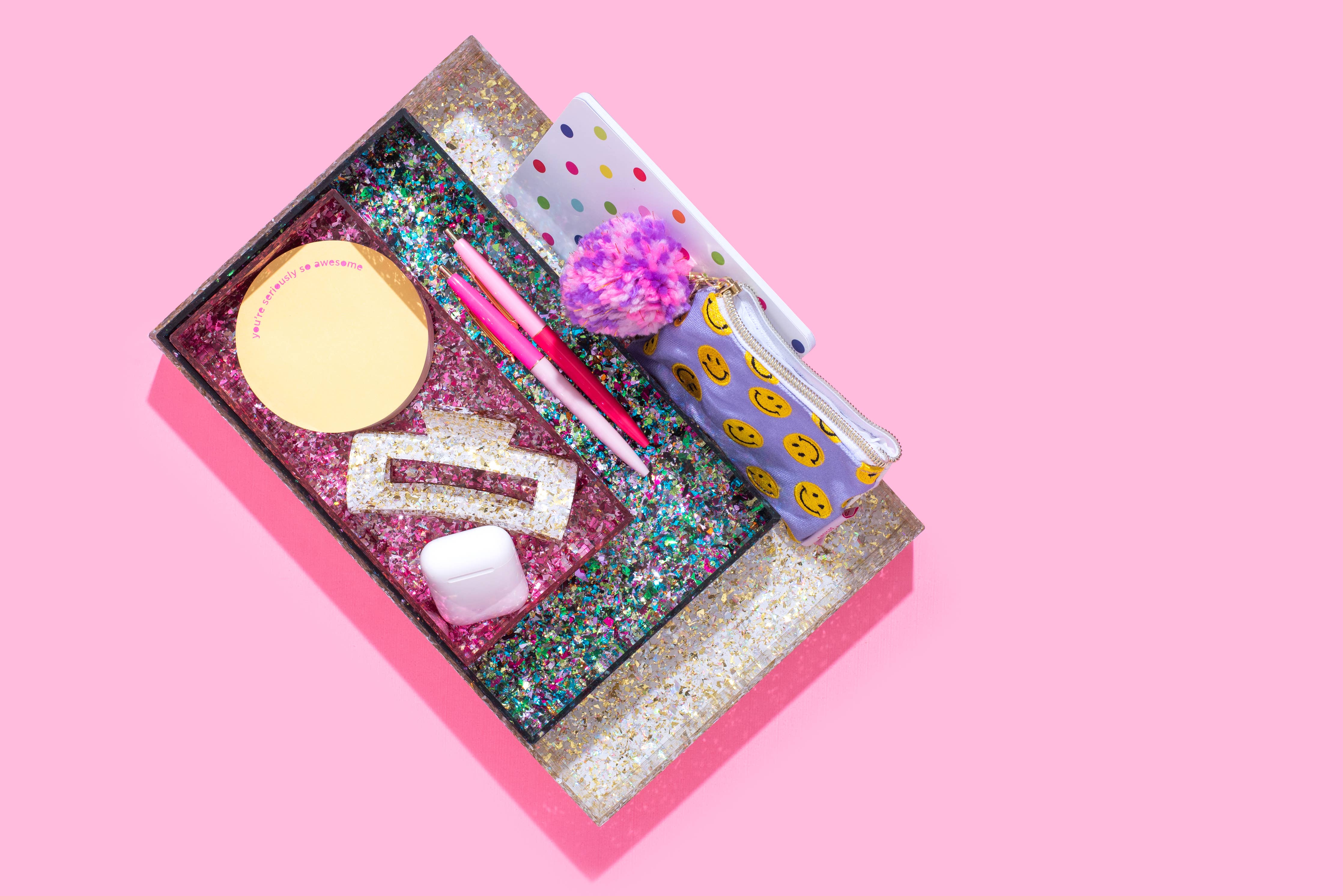 Acrylic Confetti Nesting Tray Medium