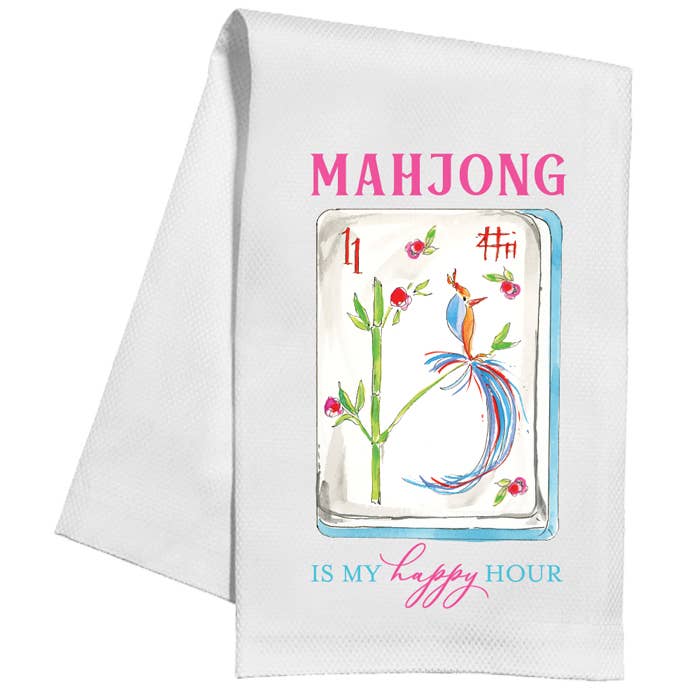 Mahjong Is My Happy Hour Kitchen Towel