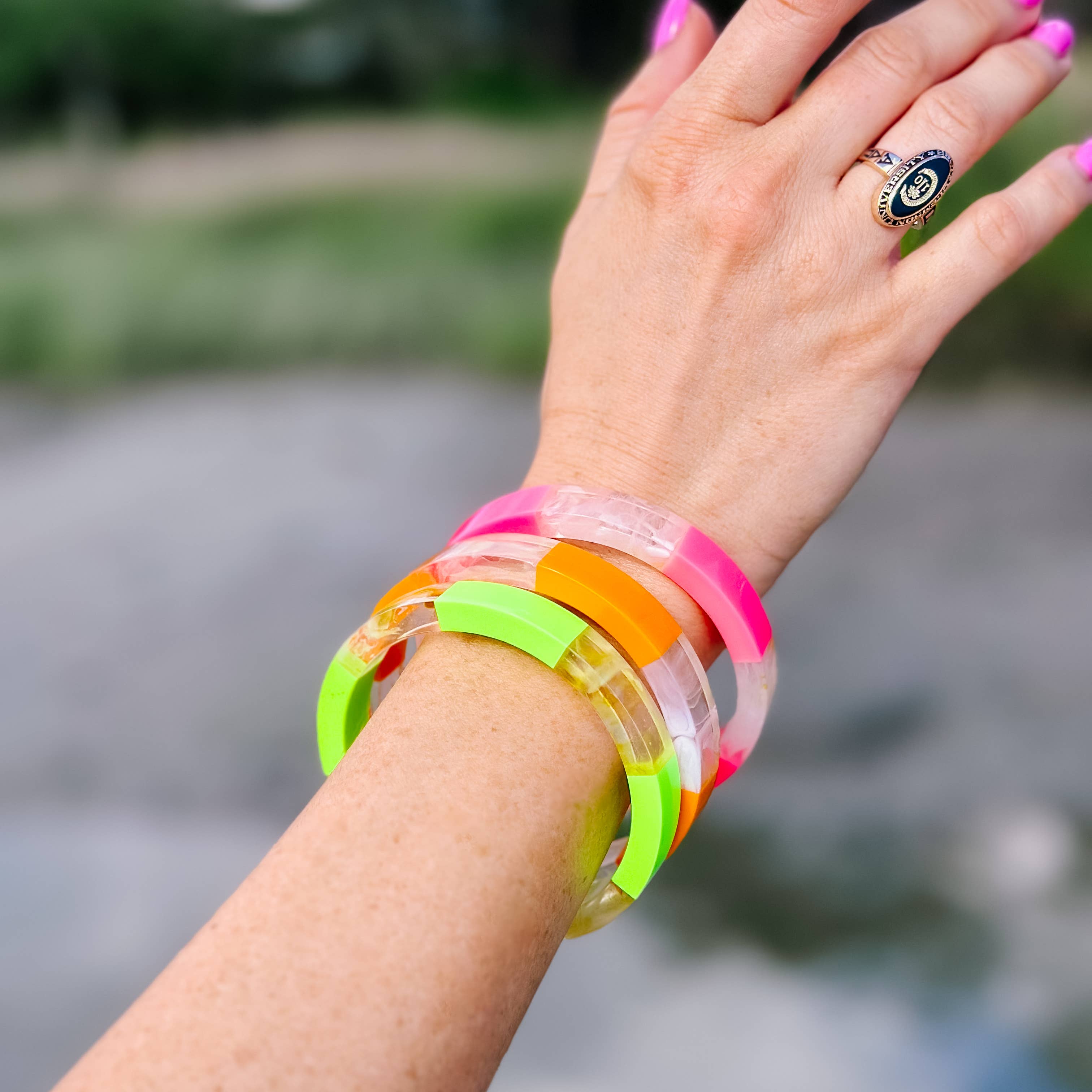 Luna Waterproof Bangle - Tangerine Orange