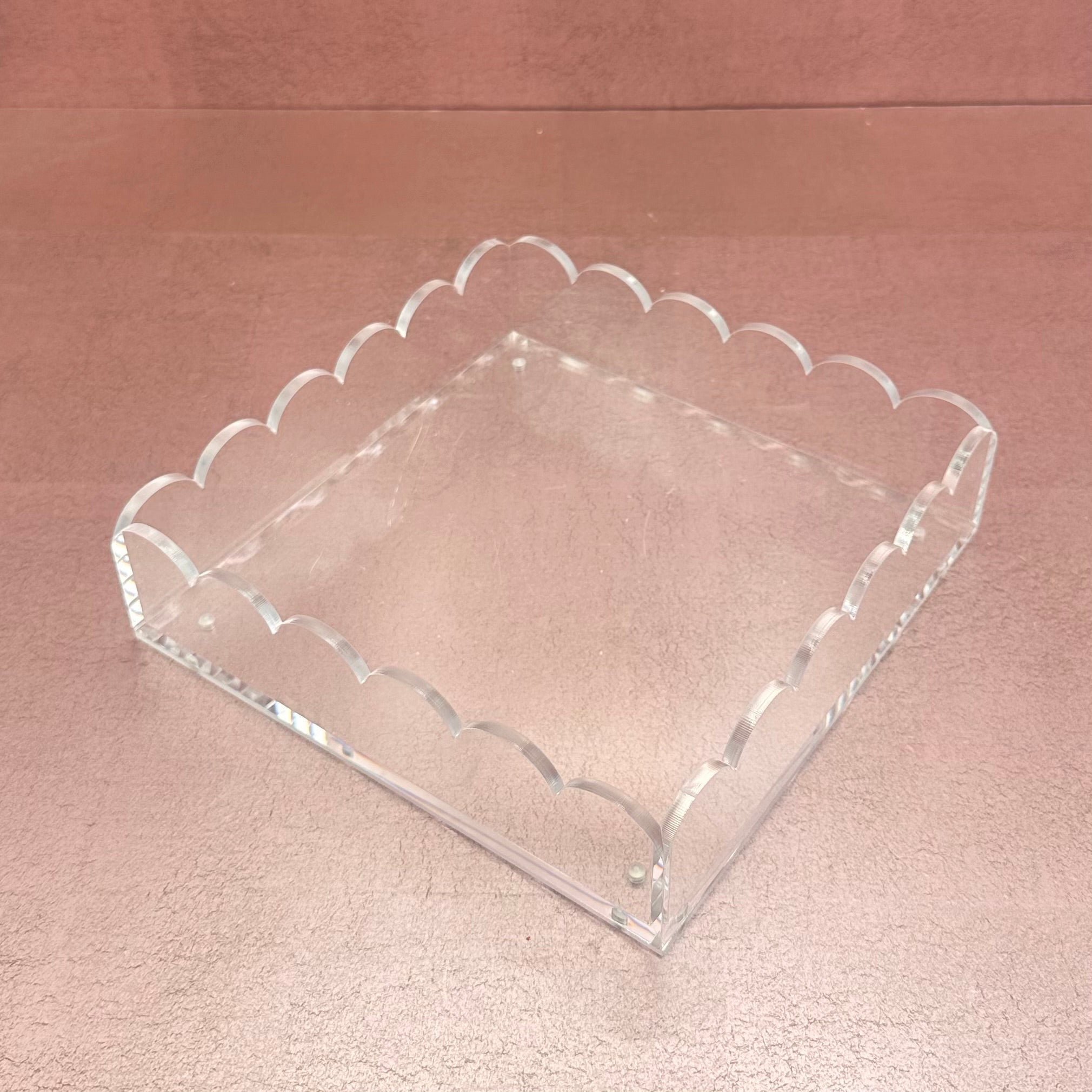 Acrylic Scalloped Clear Tray