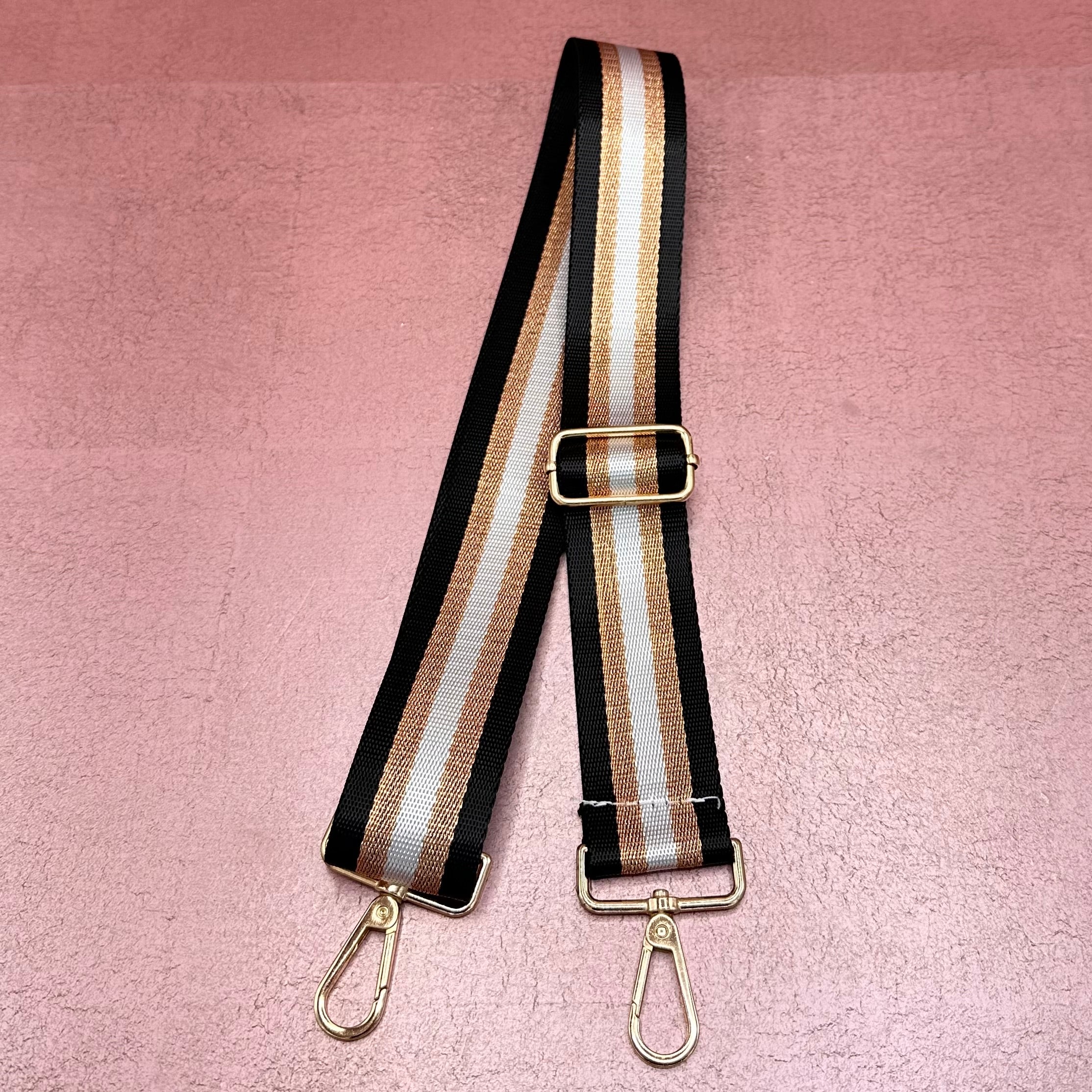 24 Carat Black Slim Purse Strap