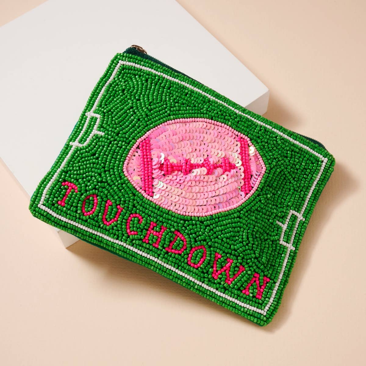 Pink Football Coin Purse
