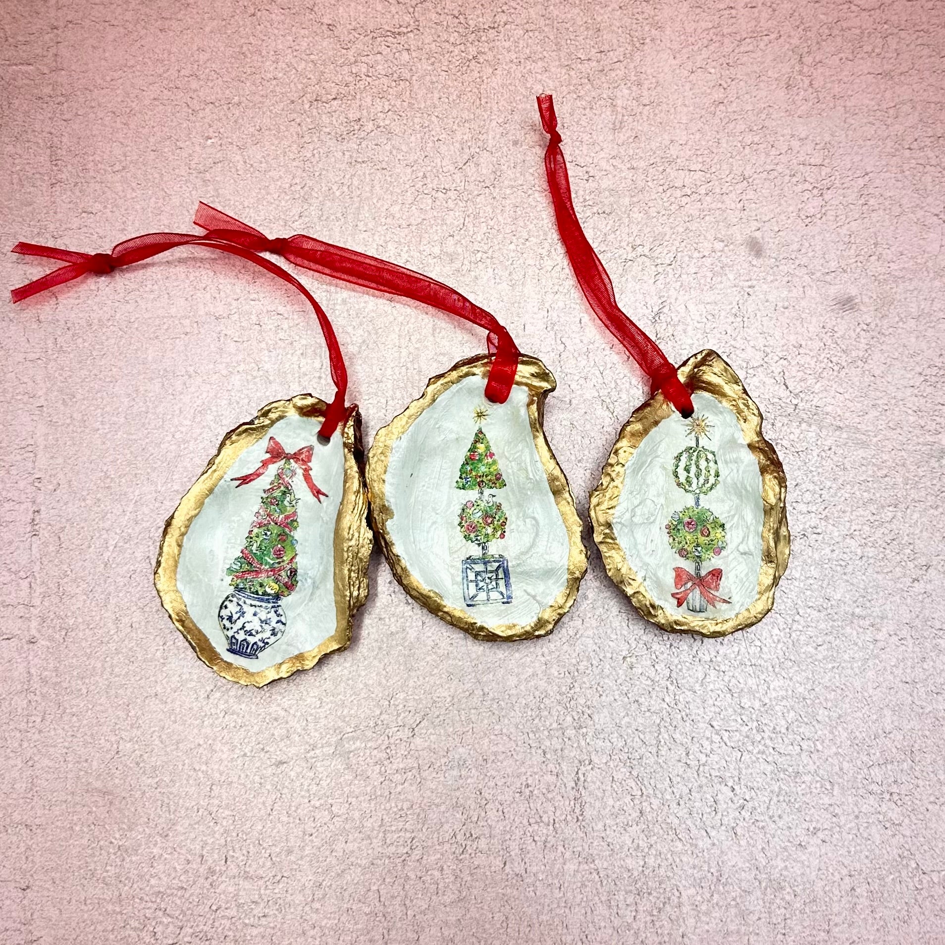 Oyster Shell Christmas Ornament