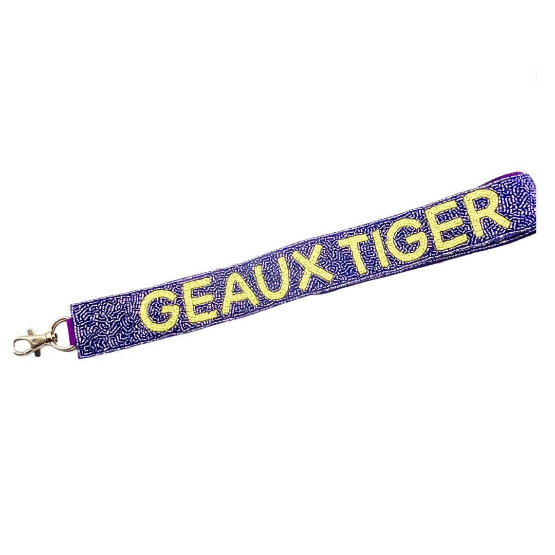 Geaux Tigers Beaded Purse Strap