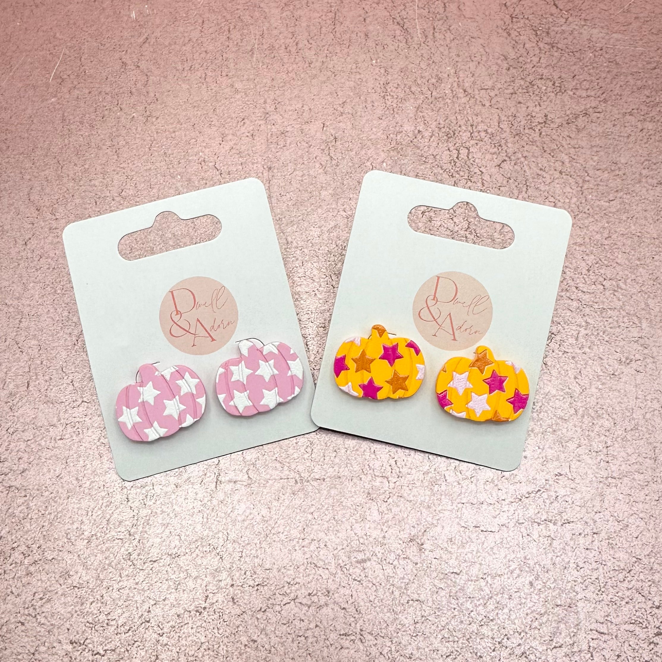 Star Pumpkin Stud Earrings