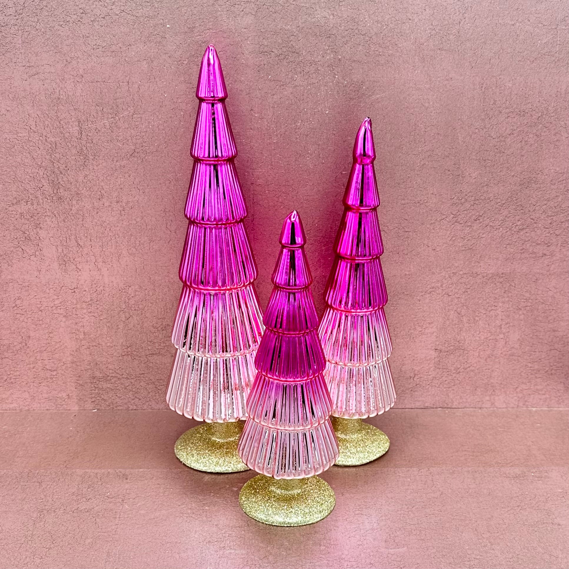 Merry and Bright Mercury Ombré Christmas Trees