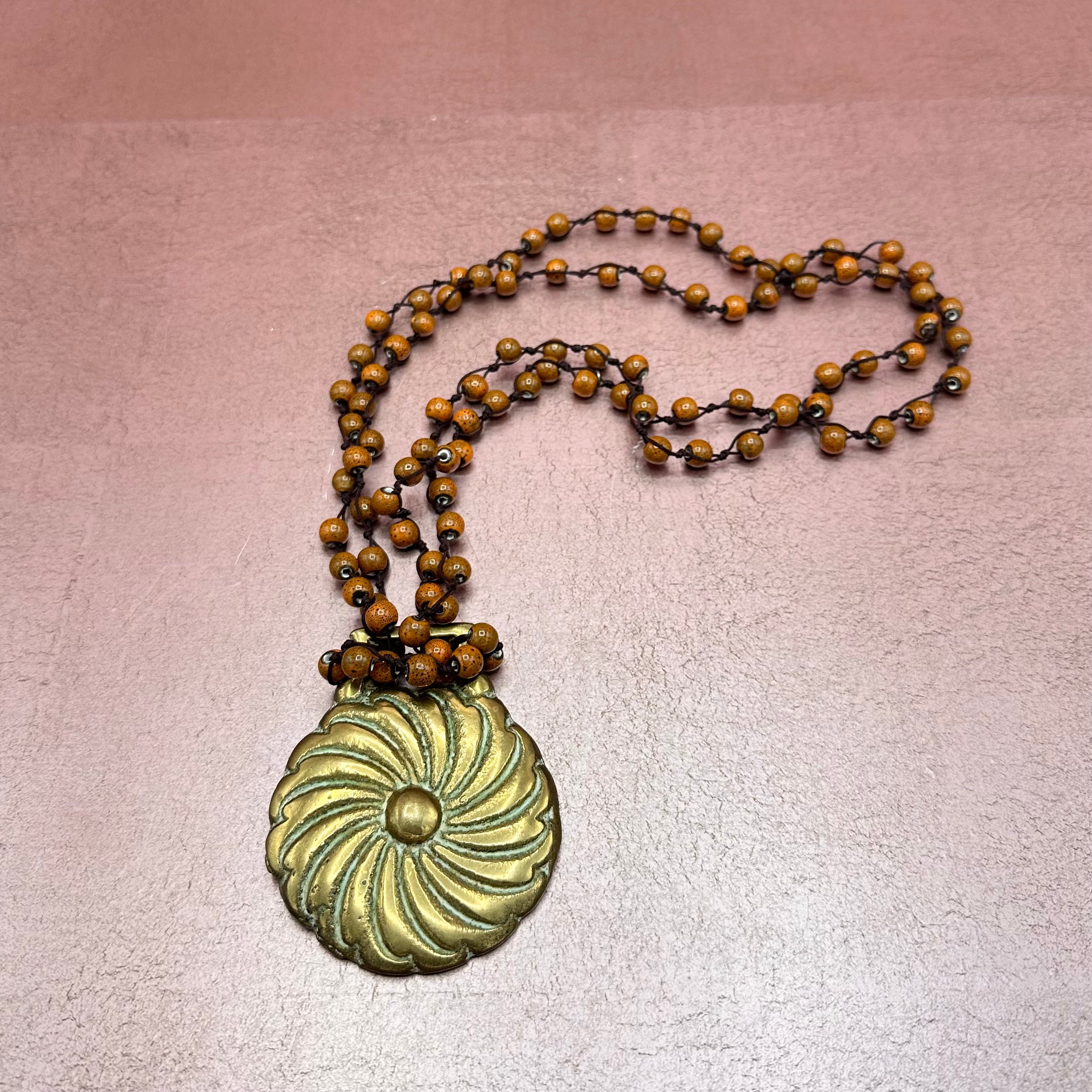 Brass Horse Medallion Necklace