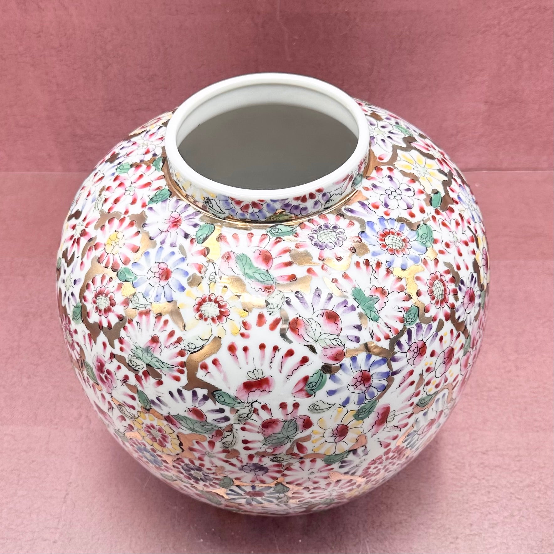 Large Mille Fleur Floral Vase