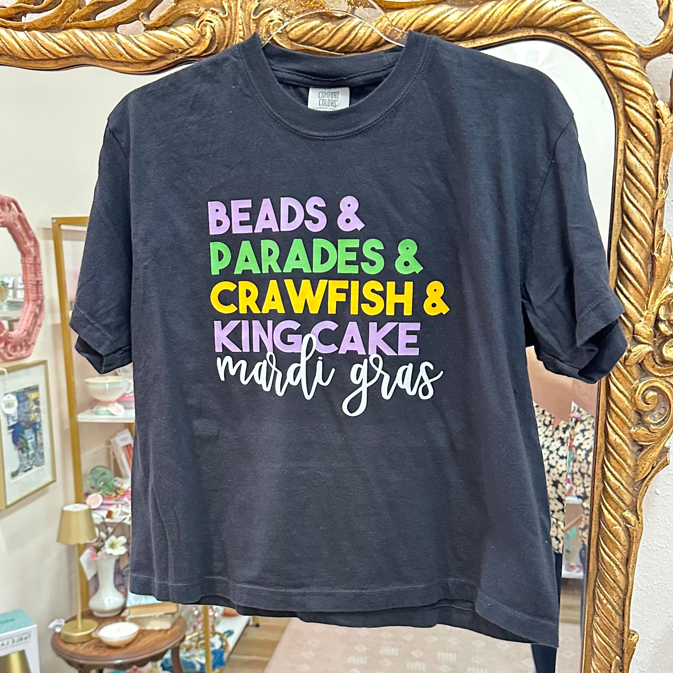Mardi Gras Cropped T-shirt