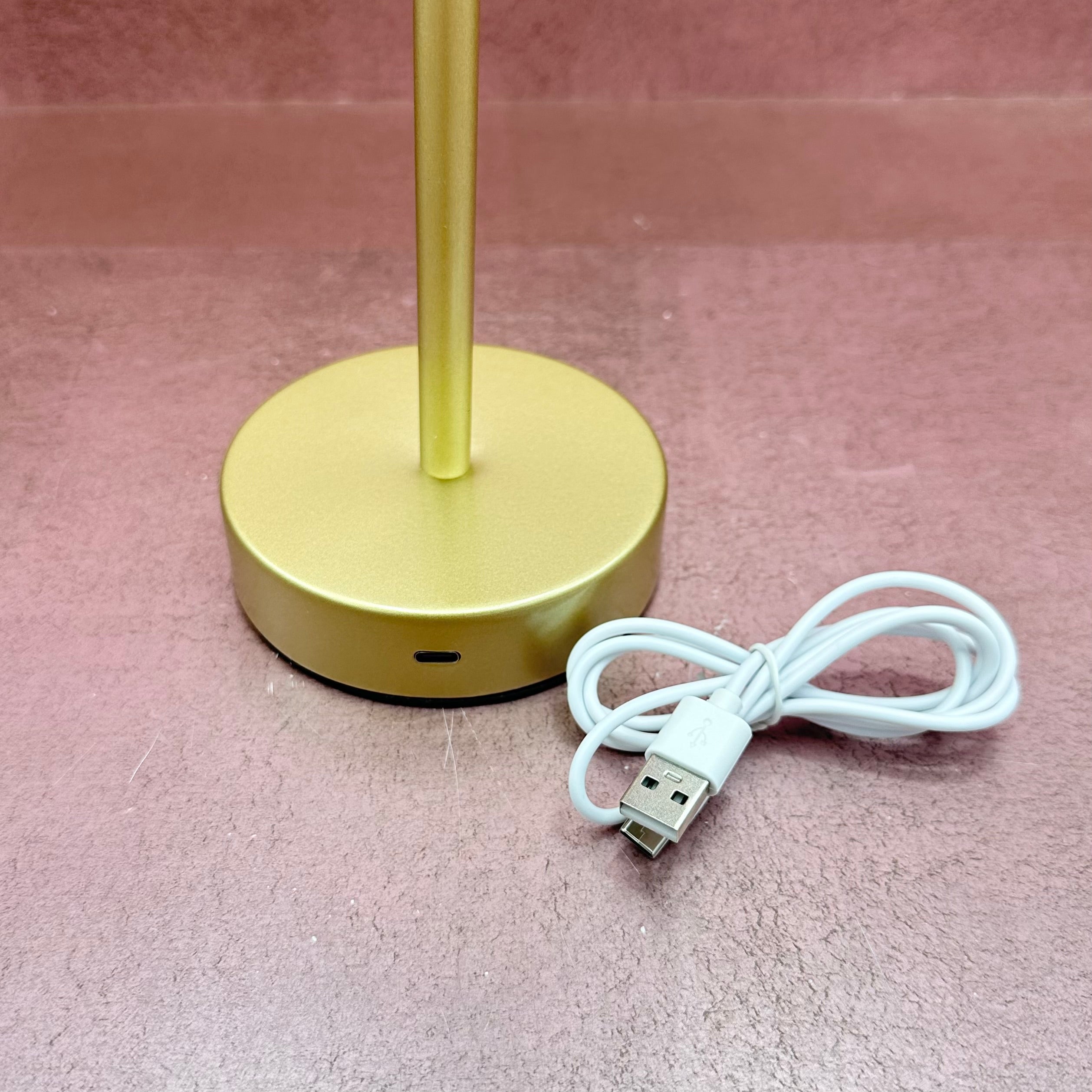 LED Scalloped Edge Cordless Table Lamp