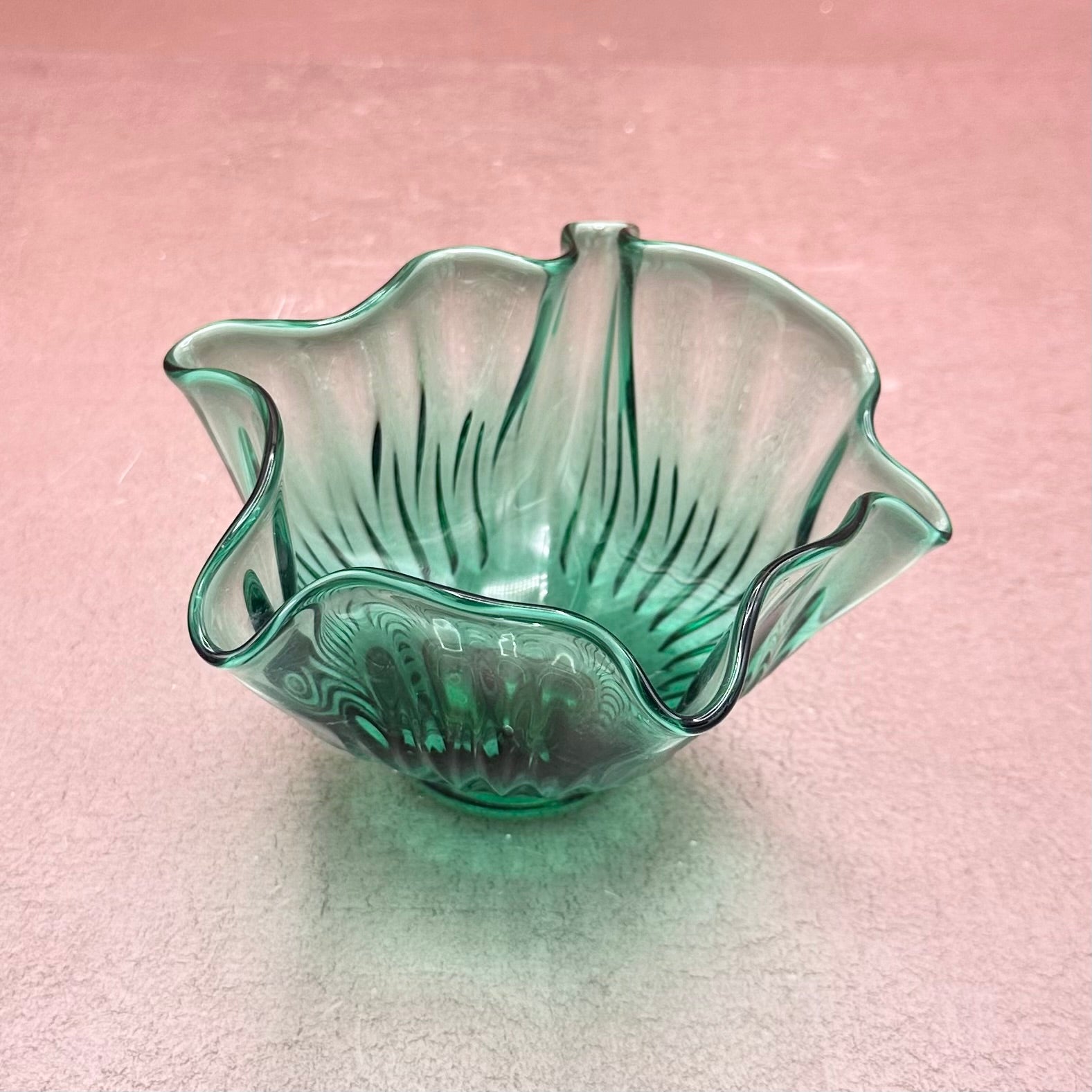 Teal Small Handkerchief Bowl