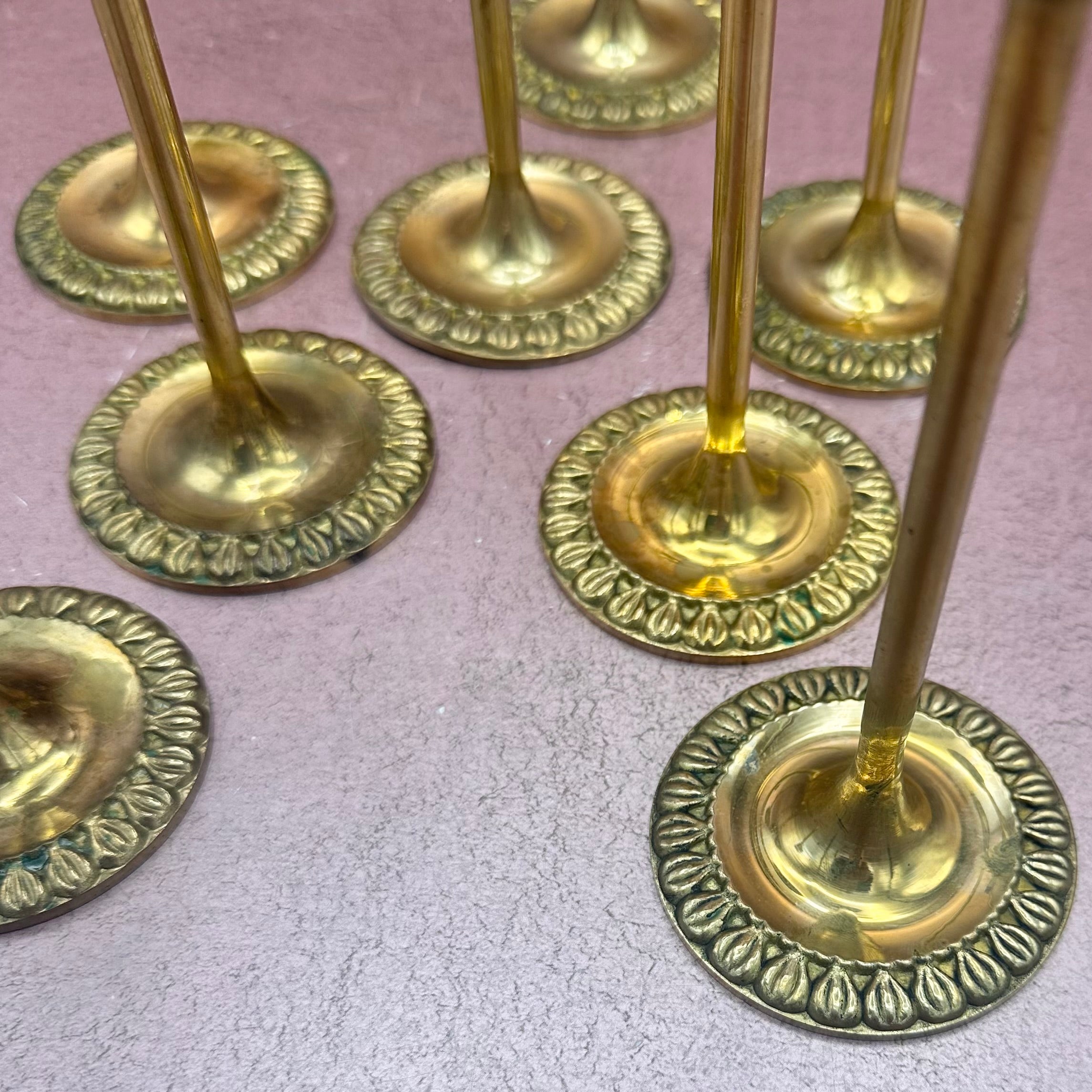 MCM Graduated Brass Candlesticks