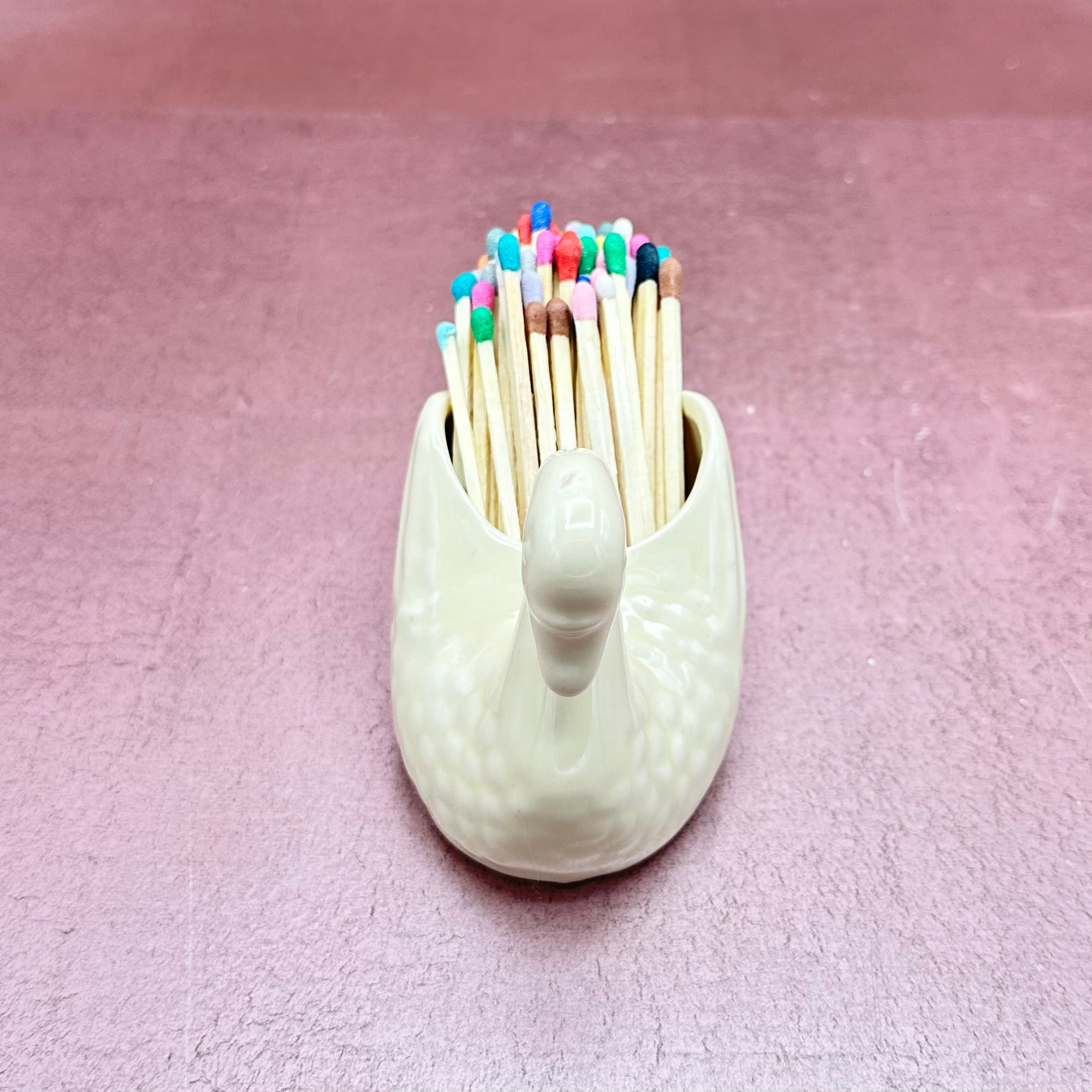 Small Cream Swan Matchstriker