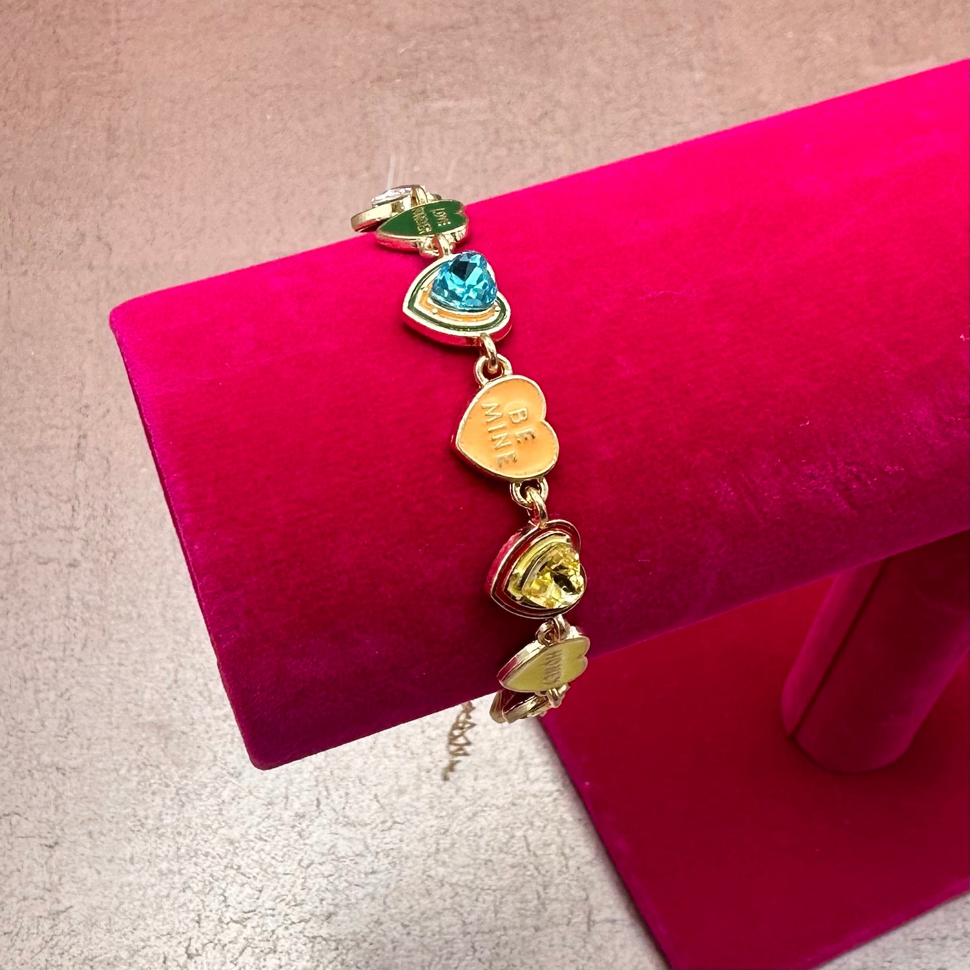 Conversation Heart Enamel Bracelet