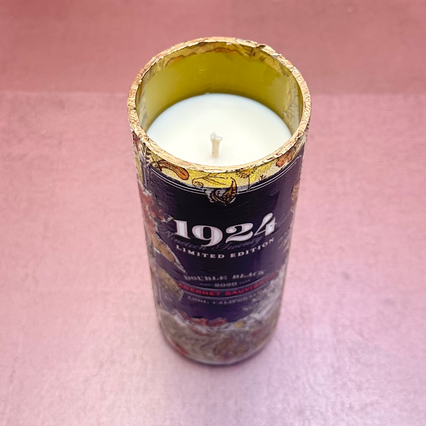 Red Wine Bottle Candle