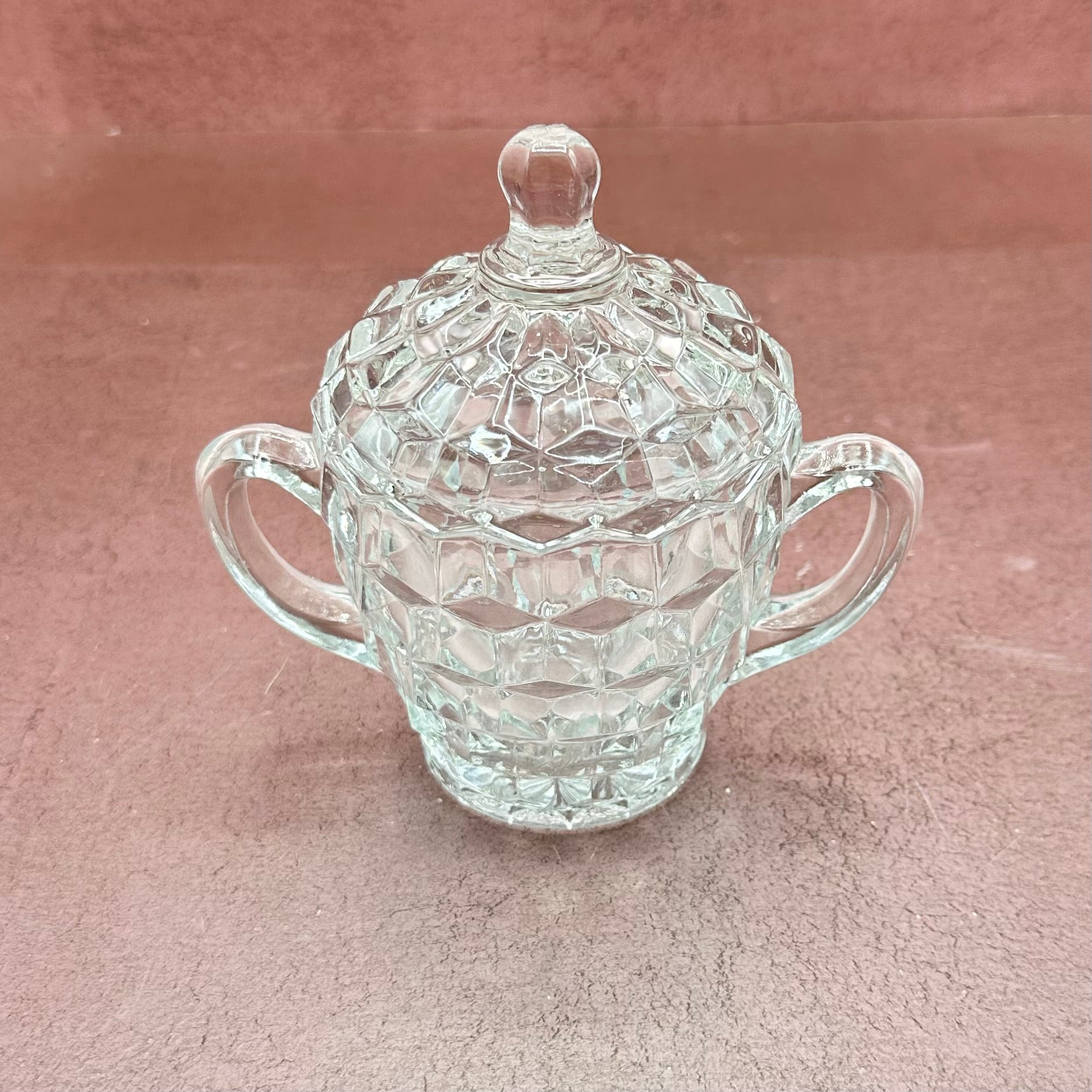 Cut Glass Lidded Sugar Bowl