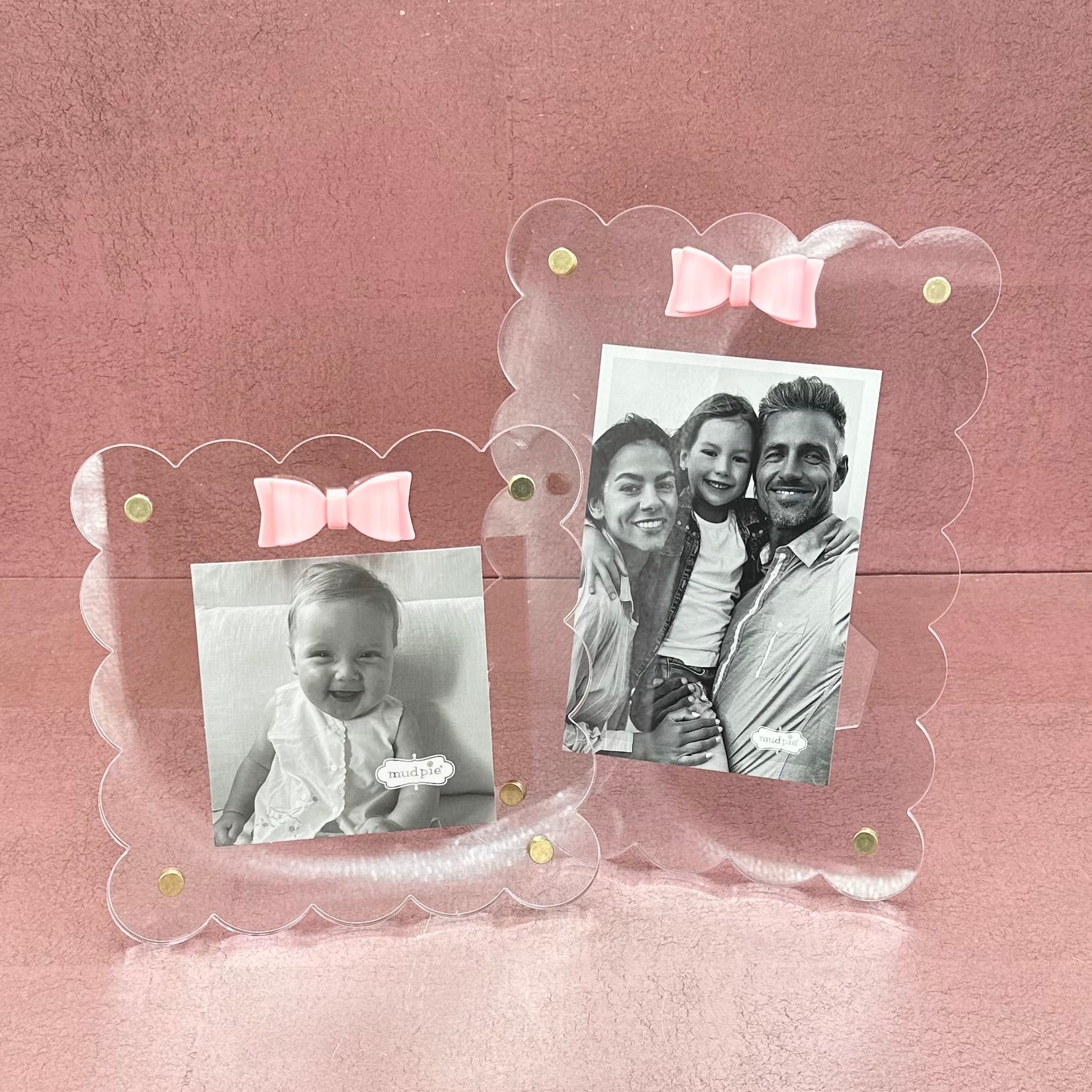 Acrylic Scalloped Bow Frame