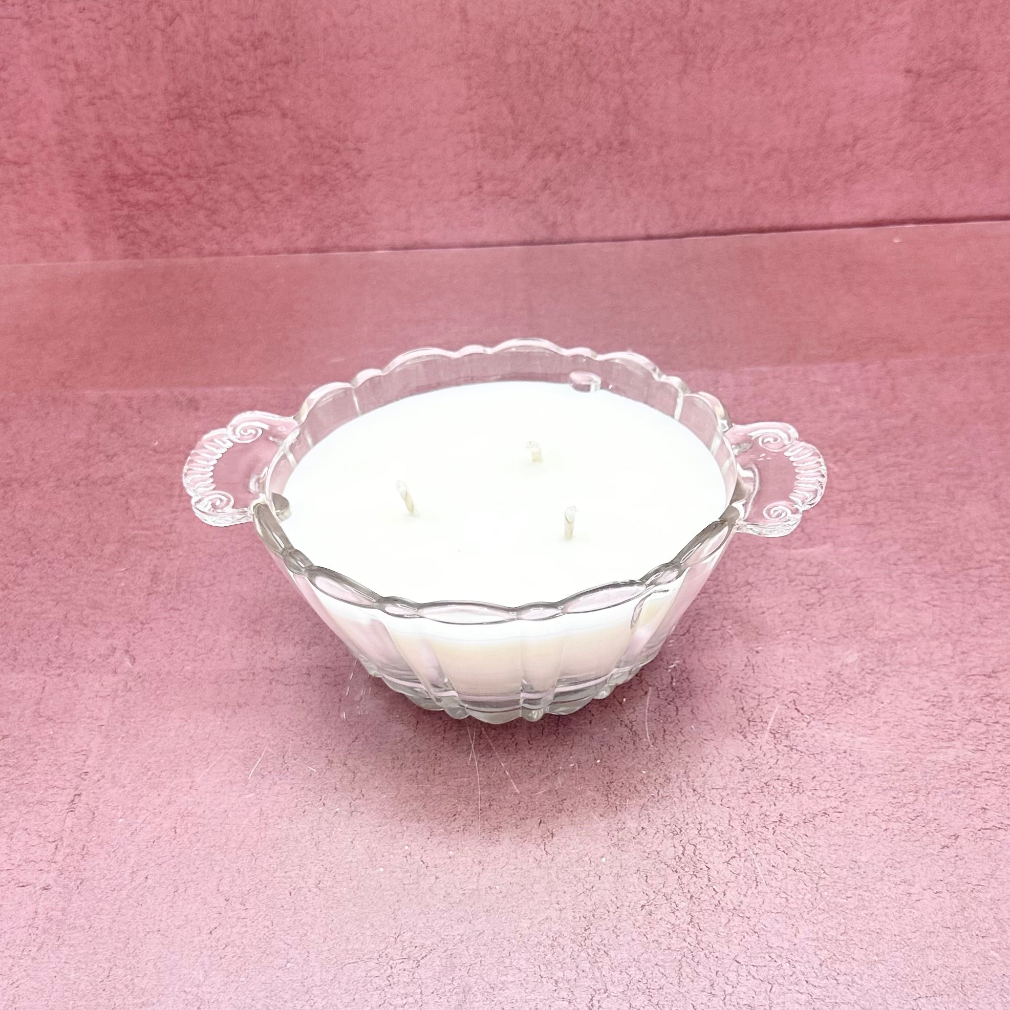 Anchor Hocking Bowl w/ Handles Candle