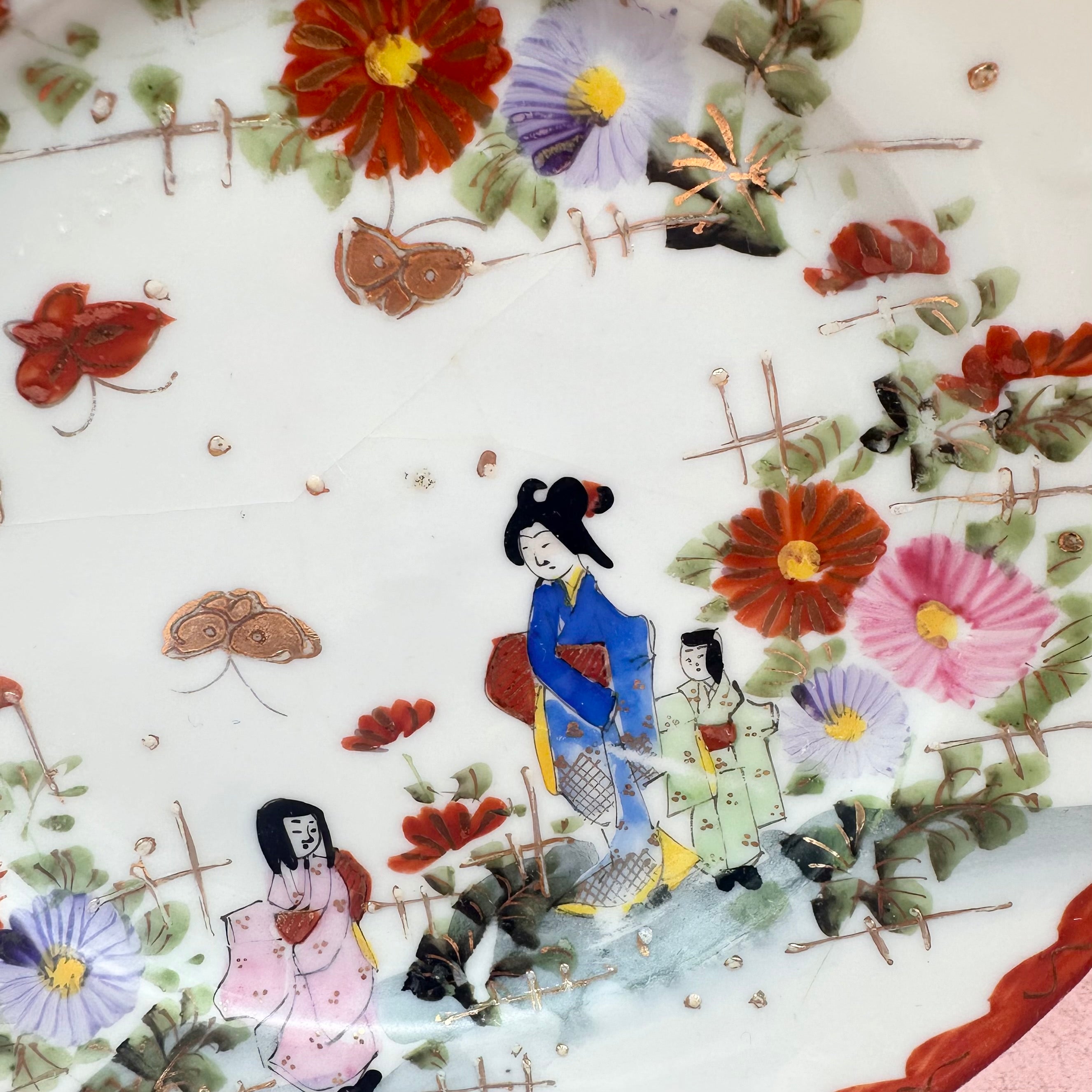 Geisha & Butterflies Plate