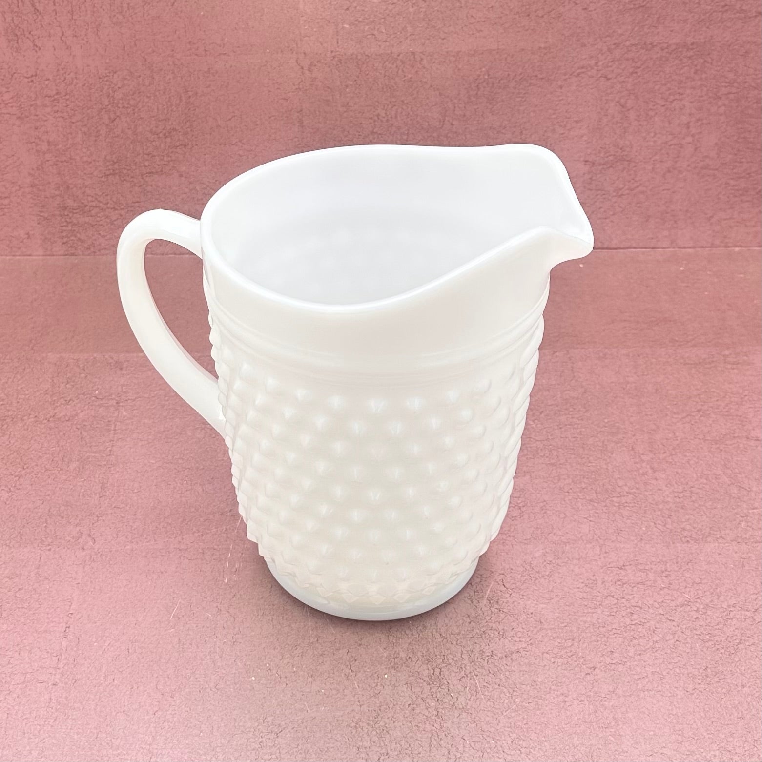 Milk Glass Hobnail Pitcher