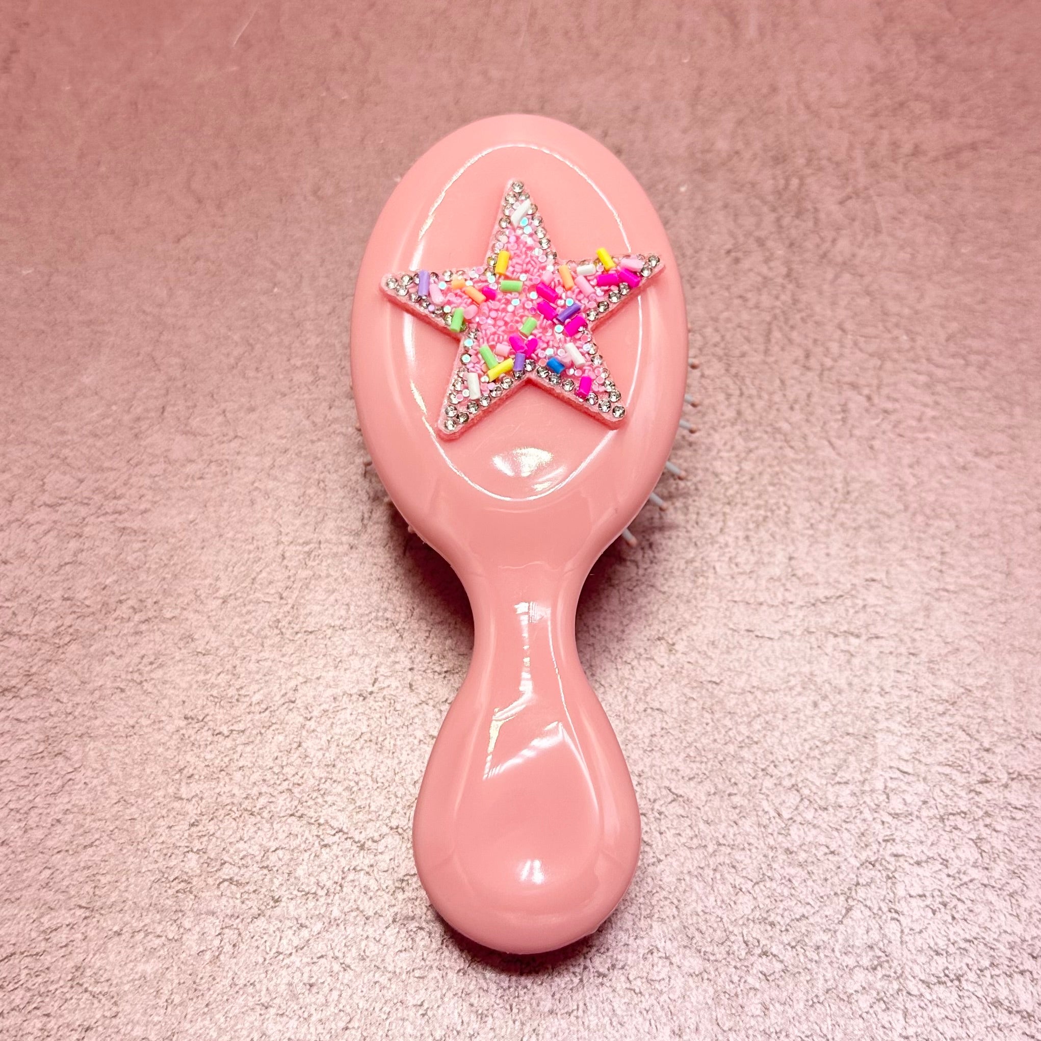 Pink Sprinkle Star Detangler Brush
