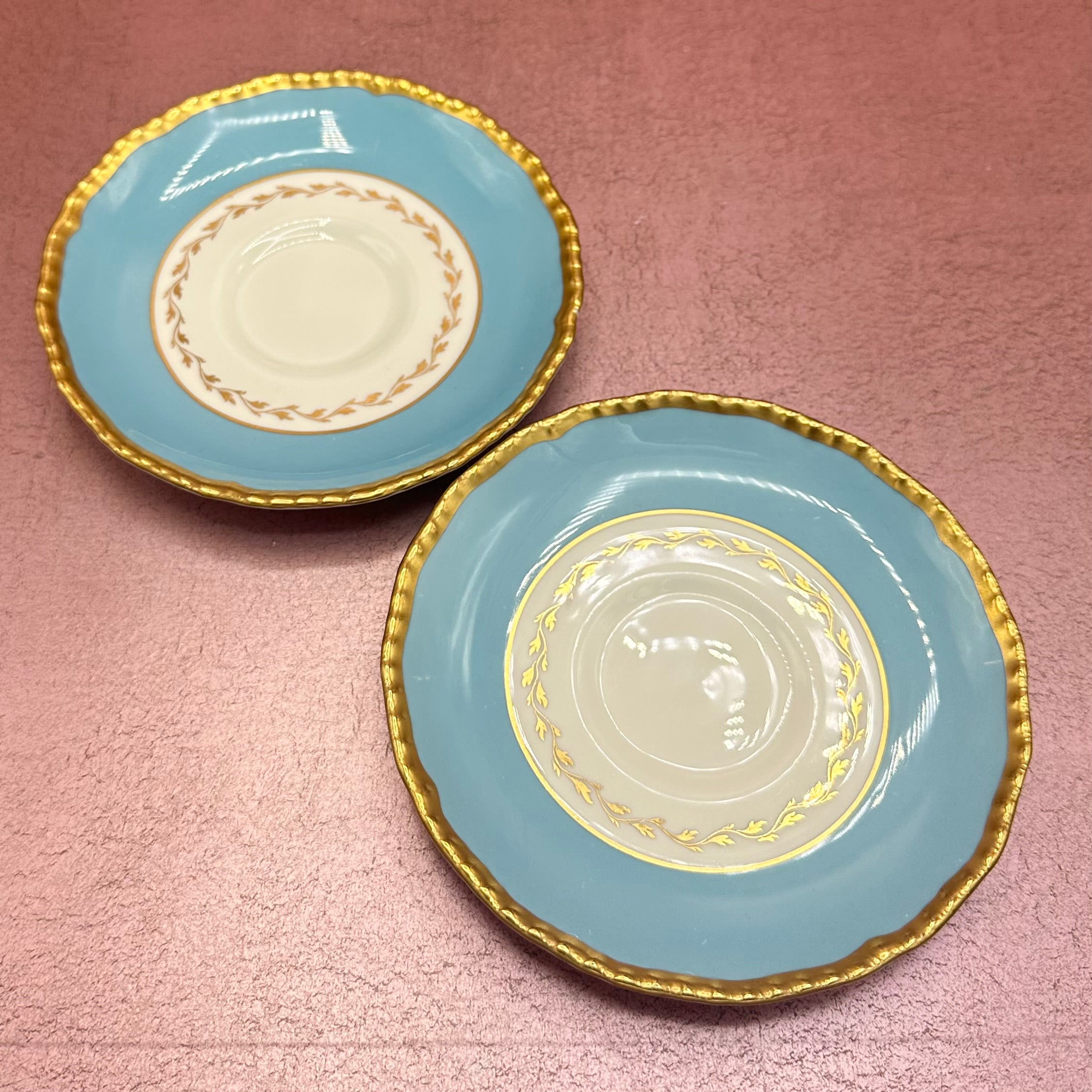 Royal Dalton Blue & Gold Saucers
