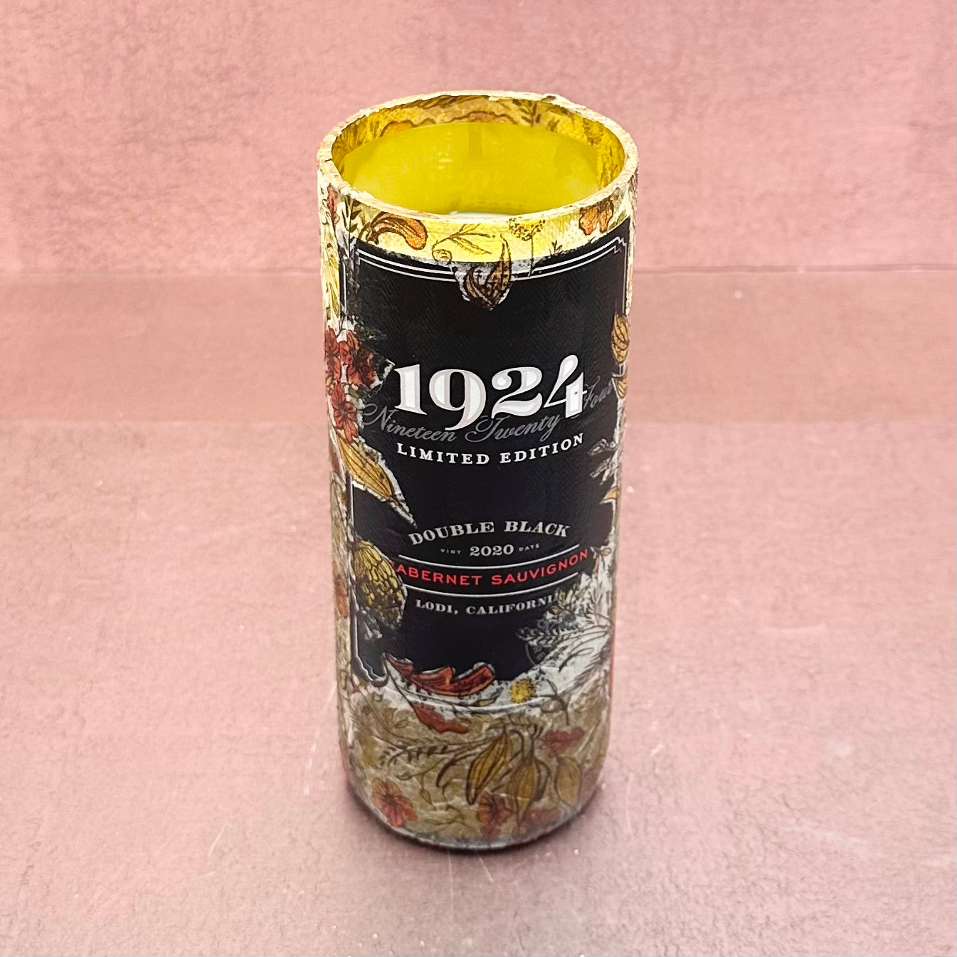 Red Wine Bottle Candle