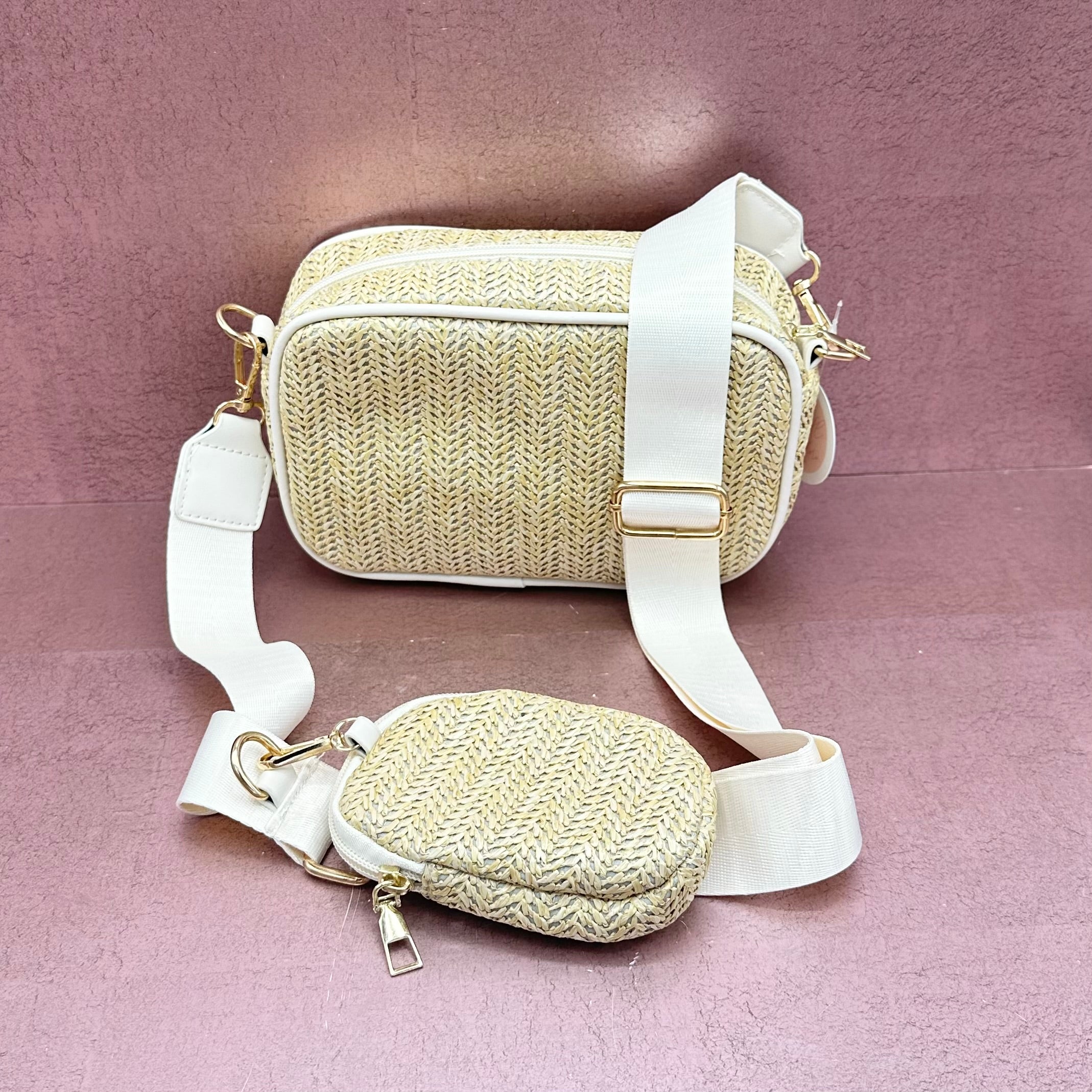 Straw Crossbody Handbag
