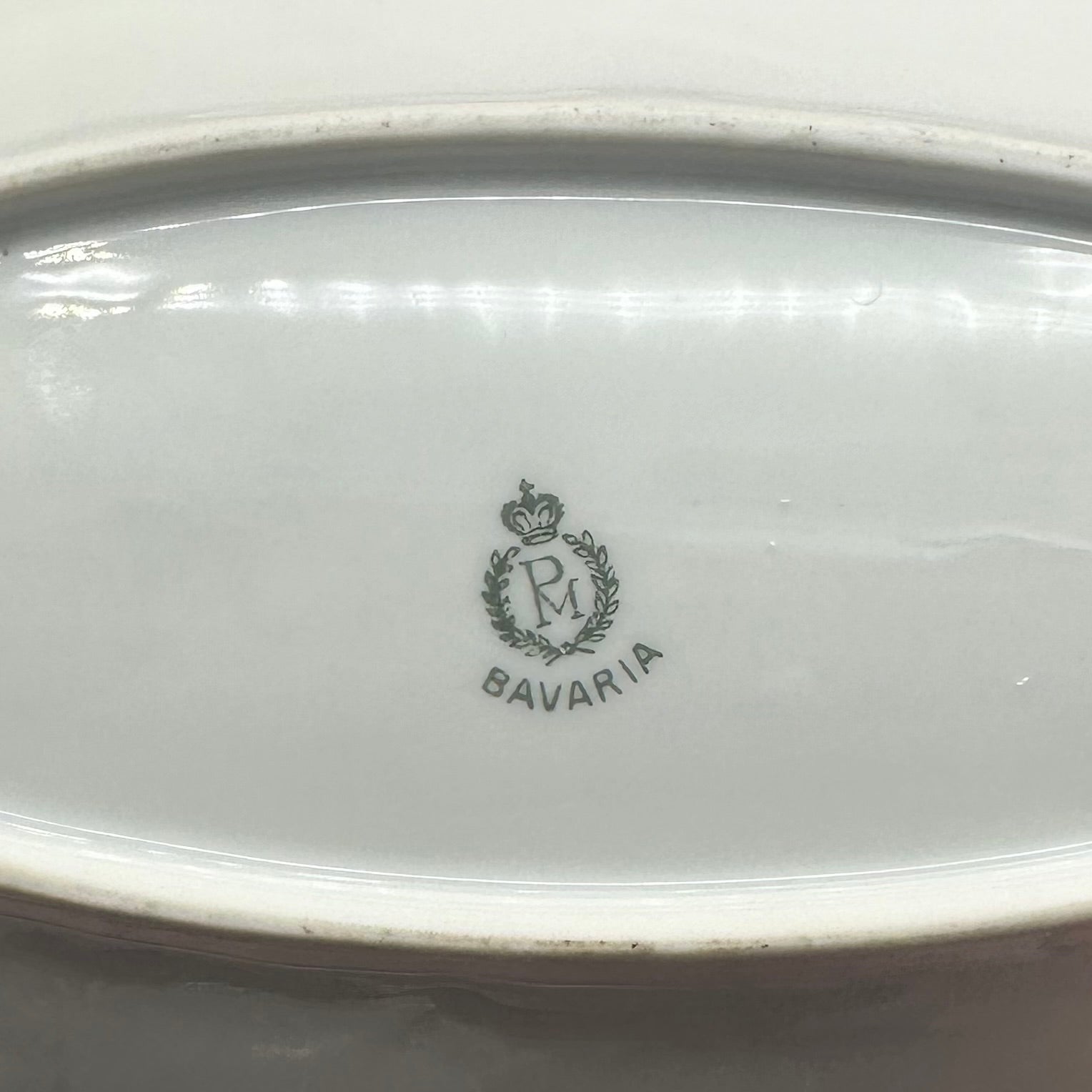 Bavaria Aqua Floral Oval Dish