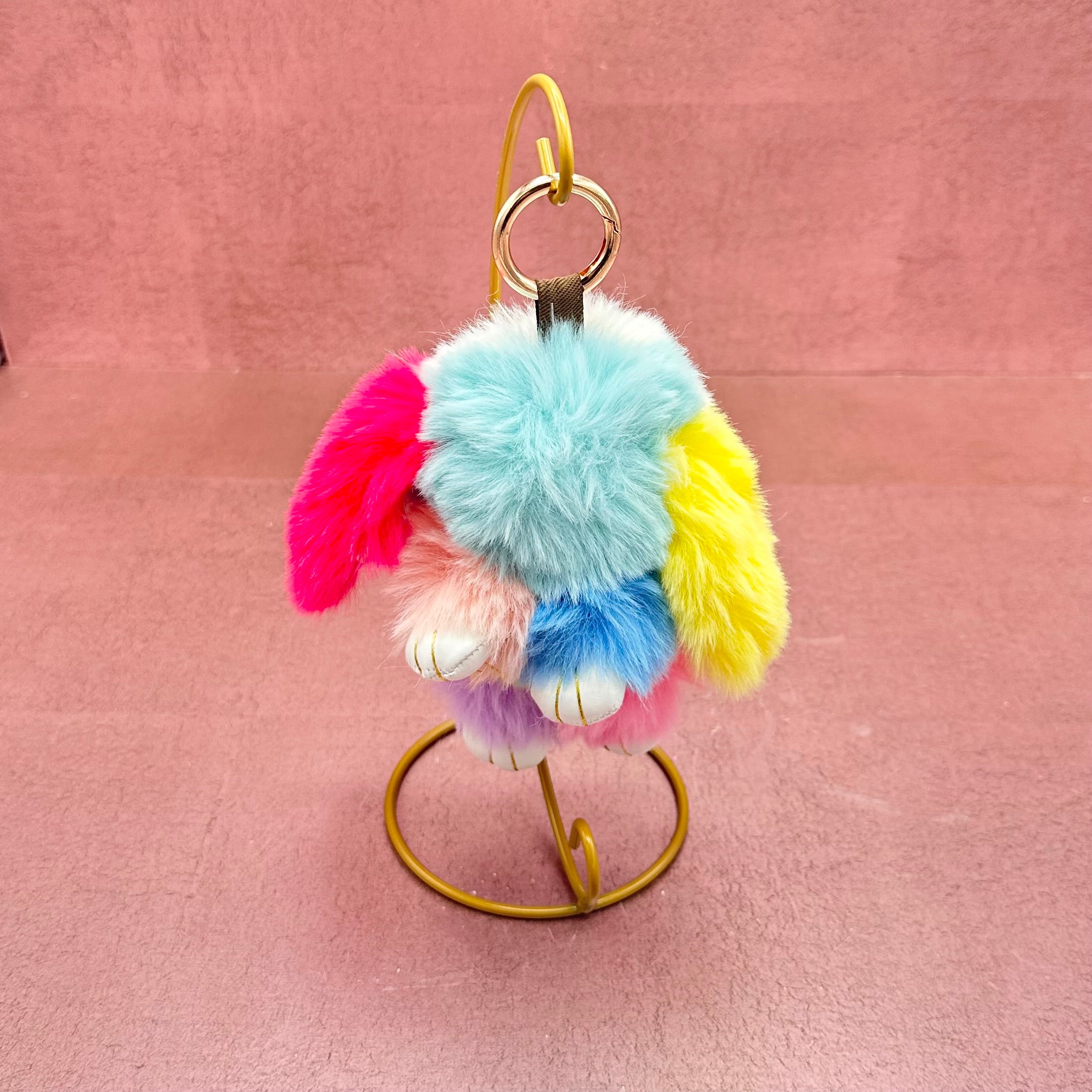 Multicolor Soft Bunny Keychain