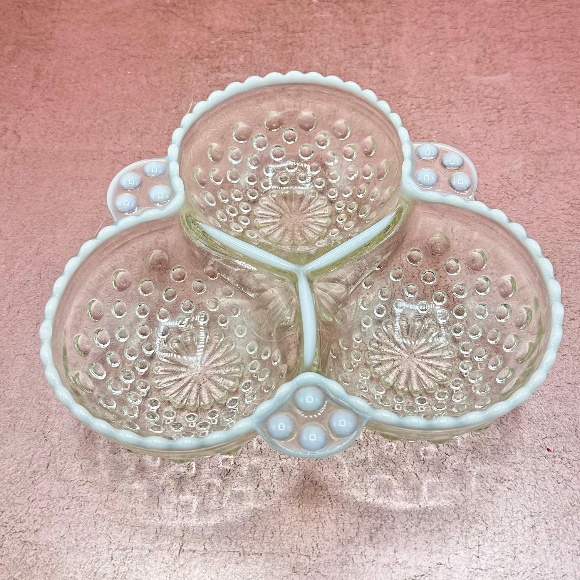 Vintage Moonstone Hobnail Glassware