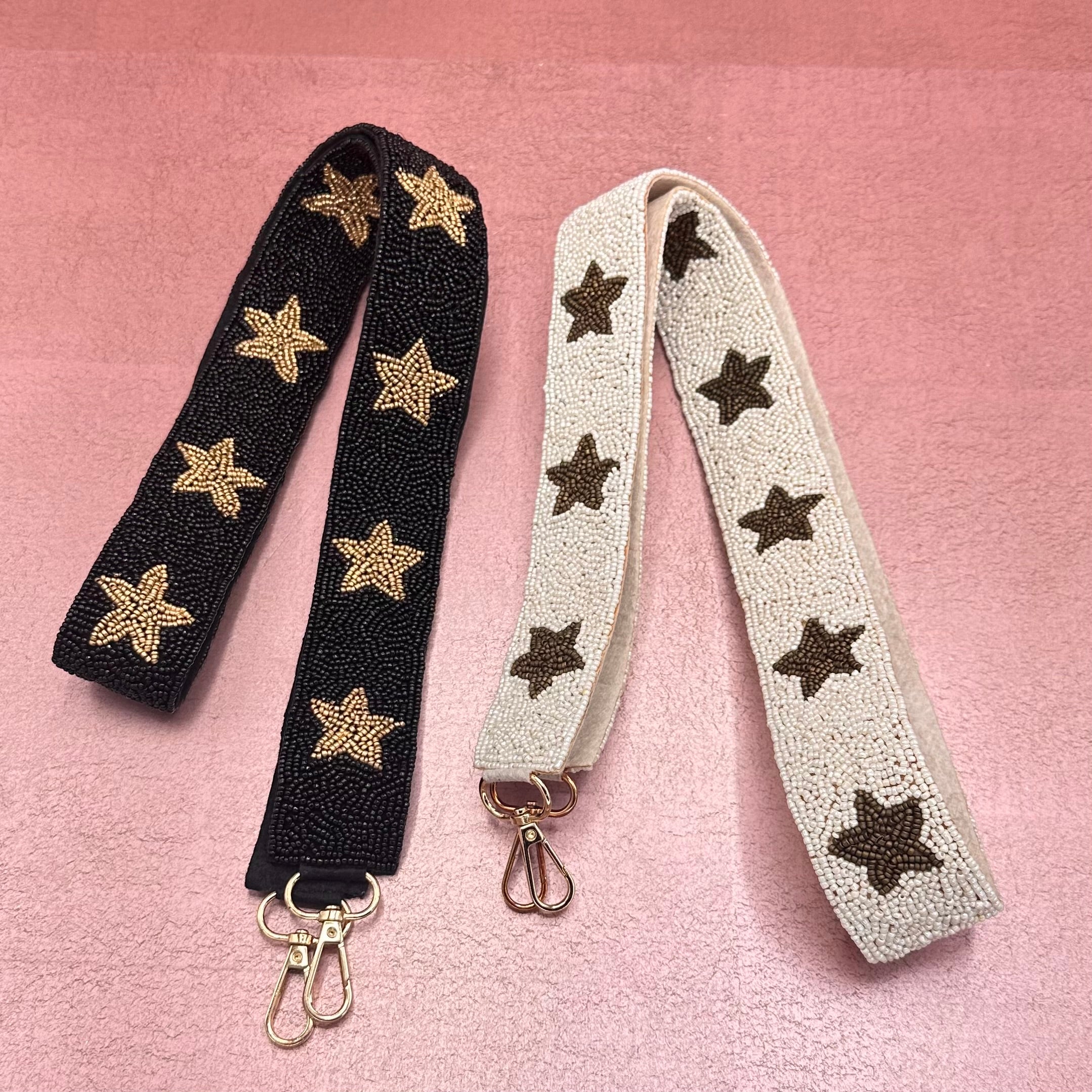 Gold Star Beaded Crossbody Purse Strap