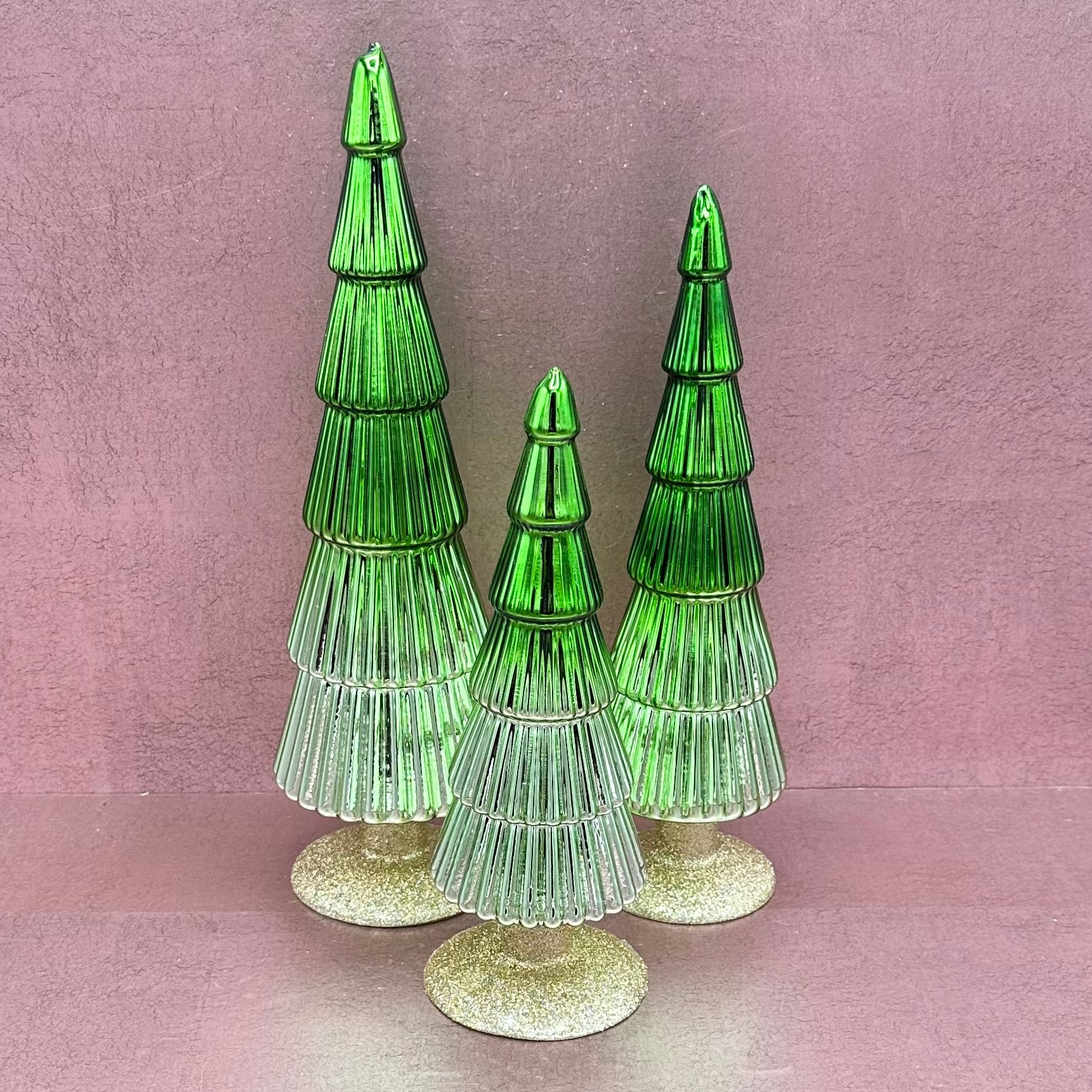Merry and Bright Mercury Ombré Christmas Trees