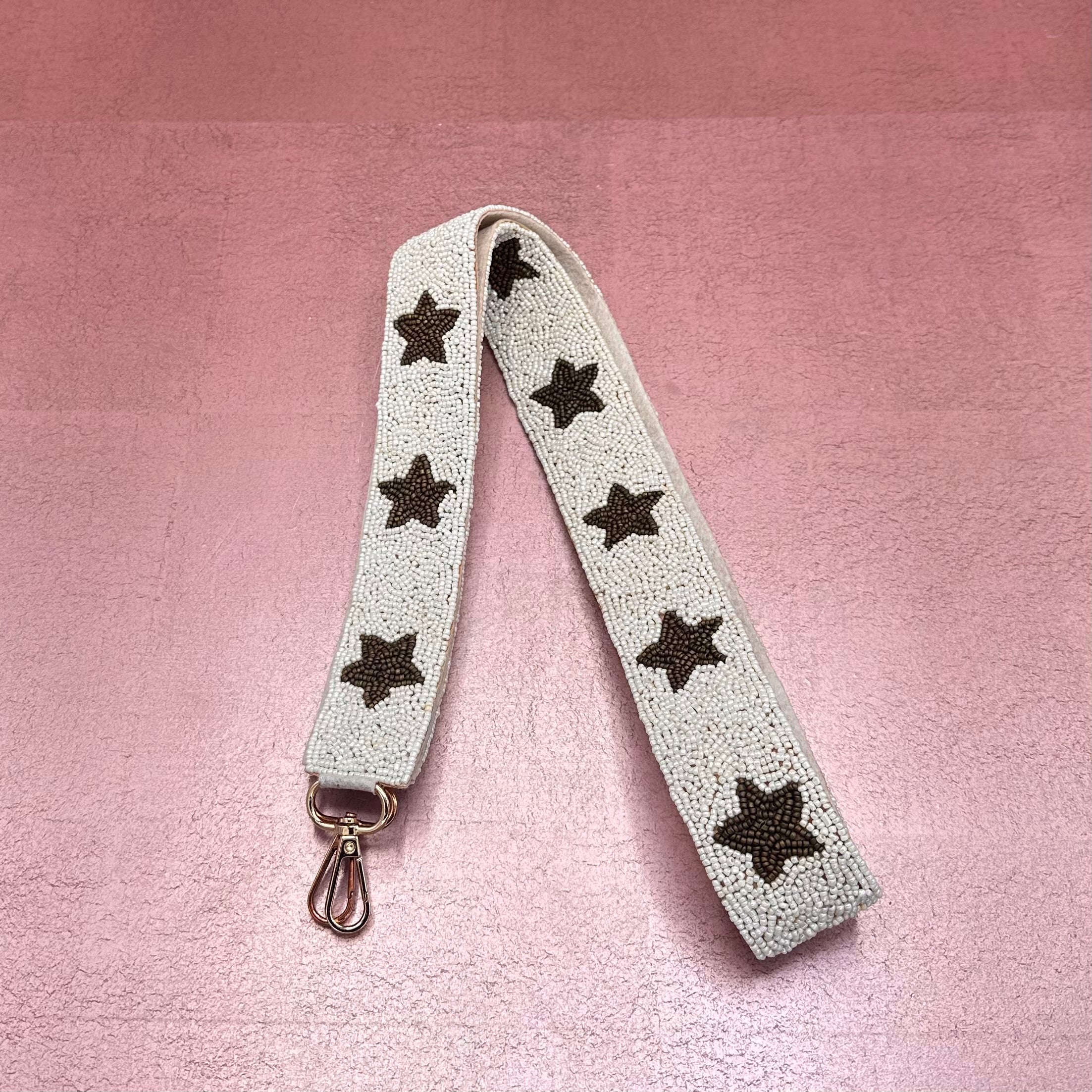Gold Star Beaded Crossbody Purse Strap