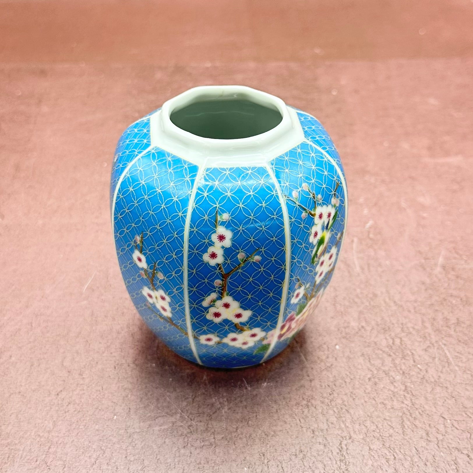 Blue Cherry Blossom Ginger Jar