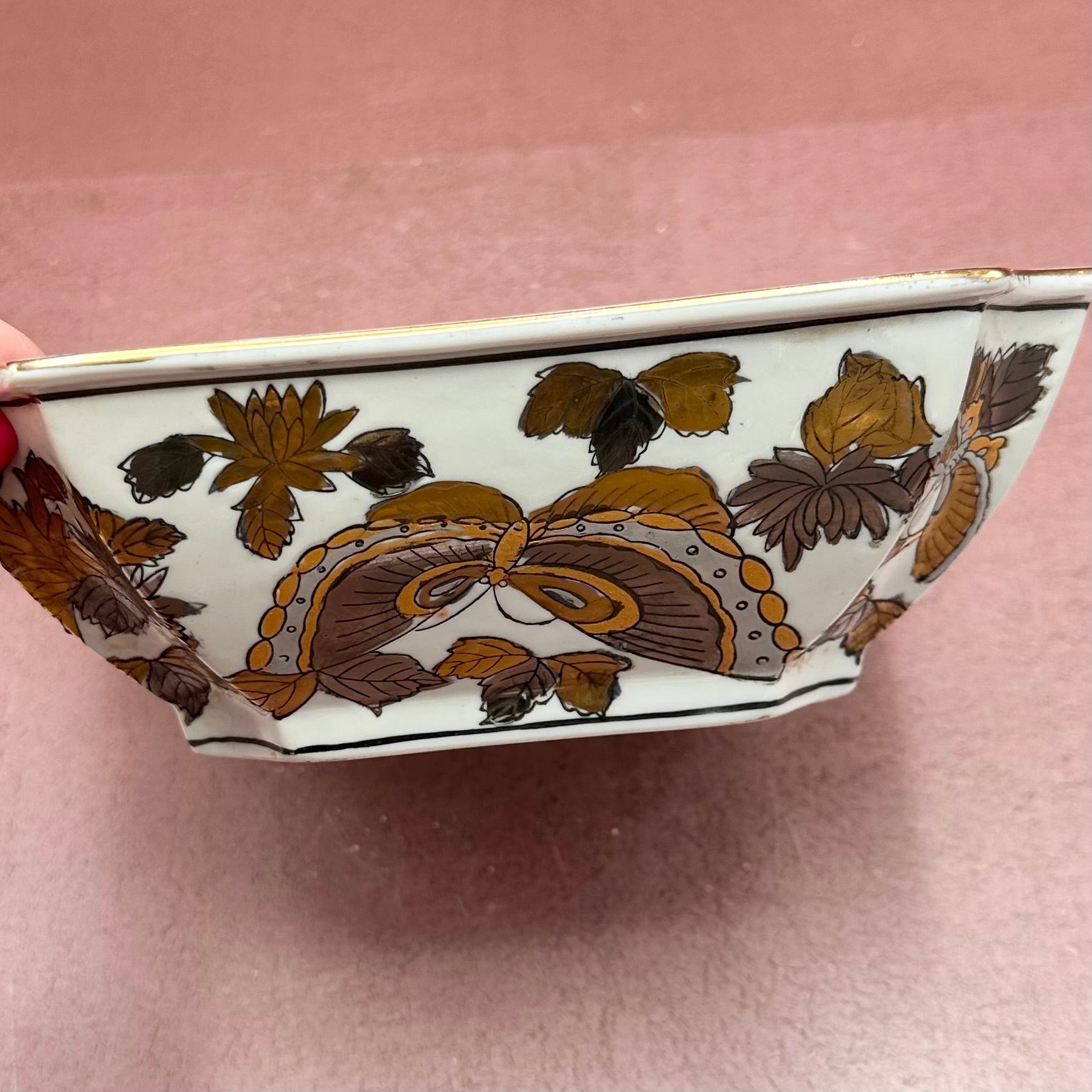 Macau Silver & Gold Butterfly Bowl